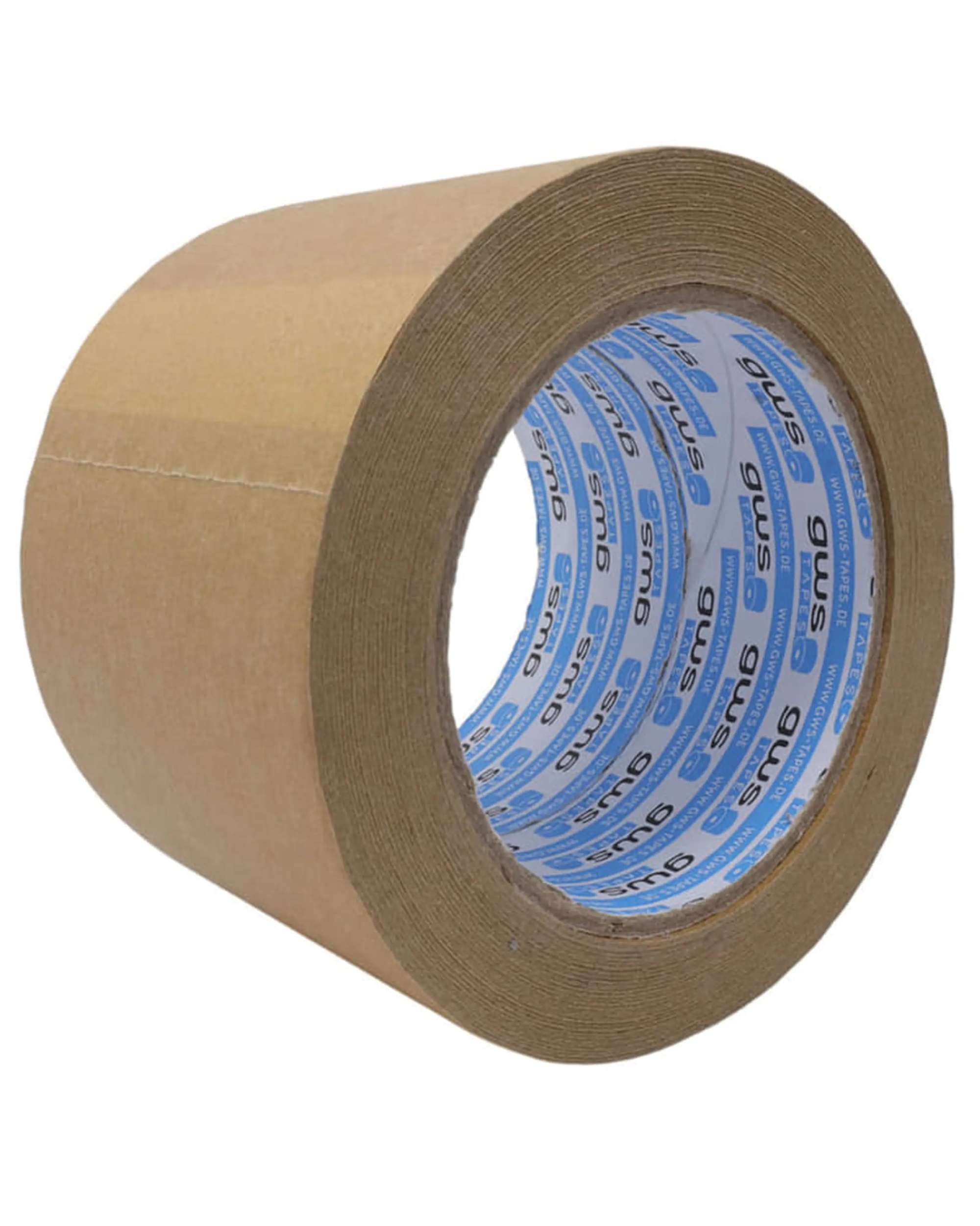 gws 41311 Papier-Packband, Naturkautschuk, 50 m x 75 mm, braun