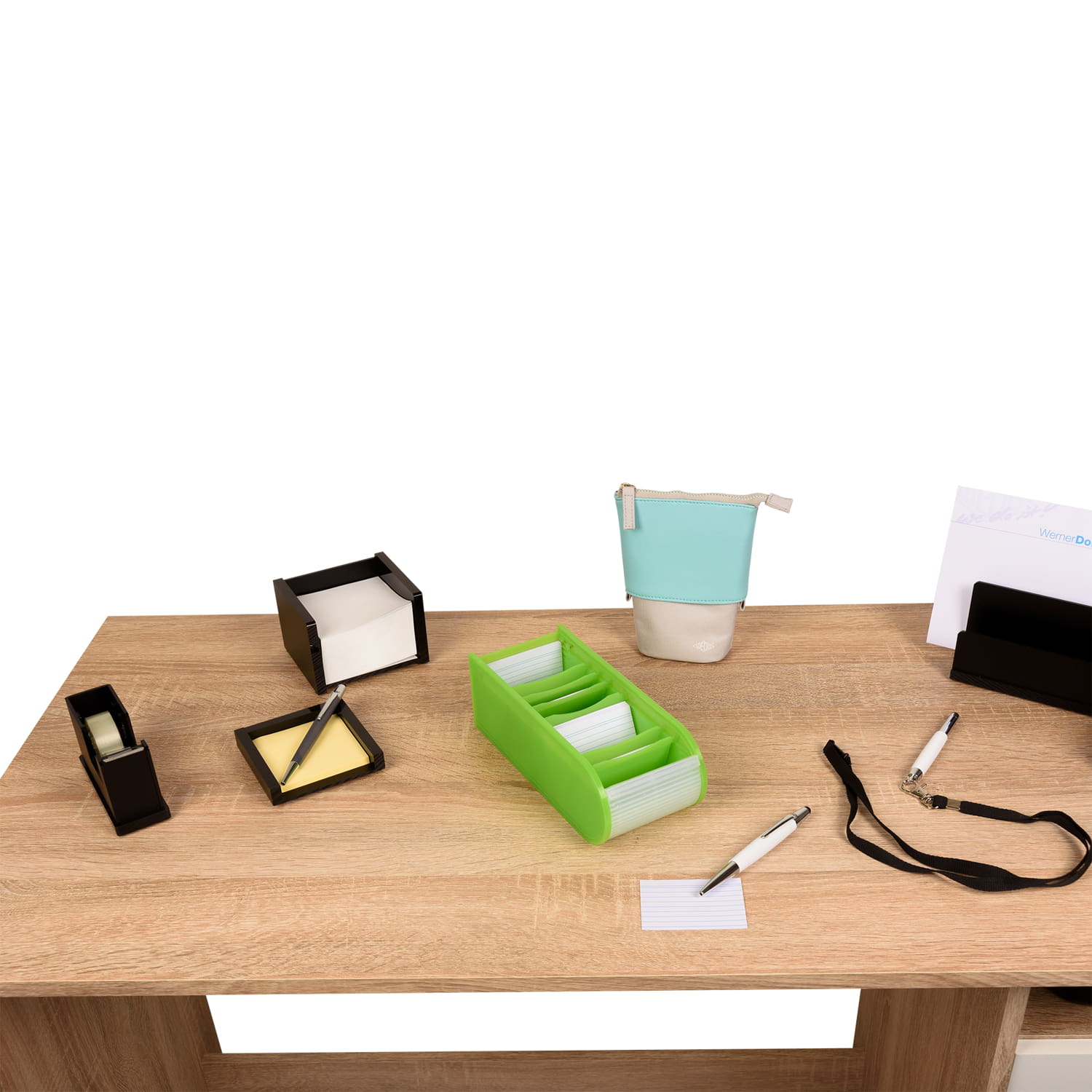 WEDO Karteibox A8 500 gefüllt grün, Lernkartei