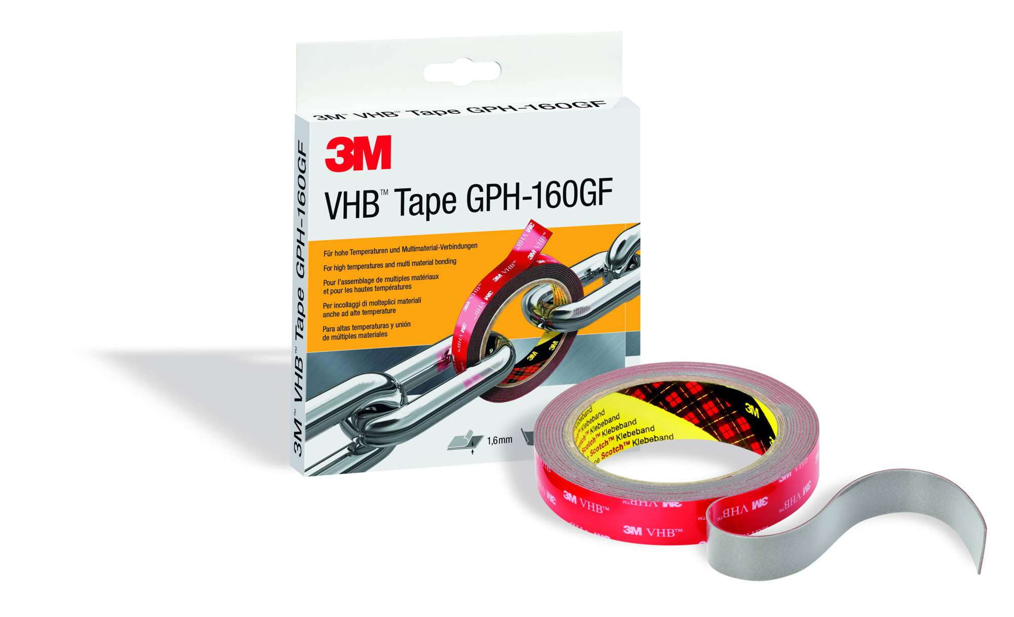 3M VHB GPH-160GF Klebeband, 3 m x 19 mm, grau