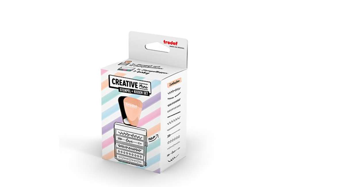 WEDO Trodat Creative Stempel Set, Zierleisten / creme