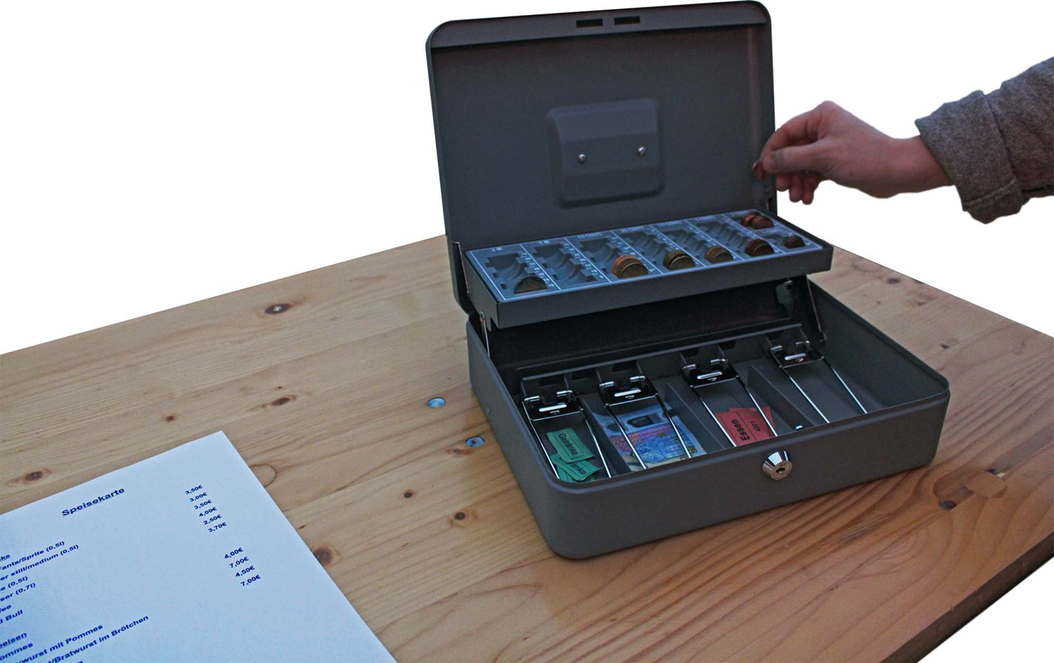 WEDO Geldzählkassette gr, 300x240x90 mit Klammer