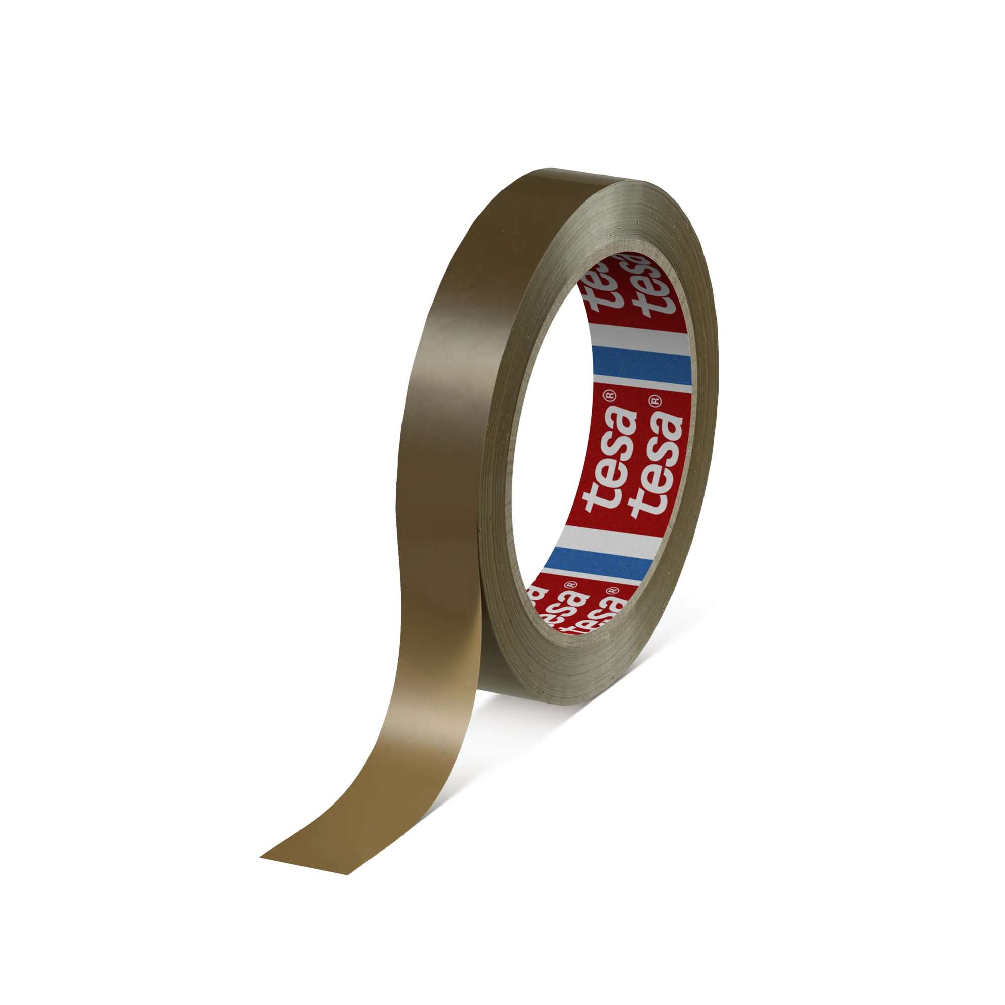 tesafilm 4204 PVC Farbiges Folienpackband, 66 m x 19 mm, braun