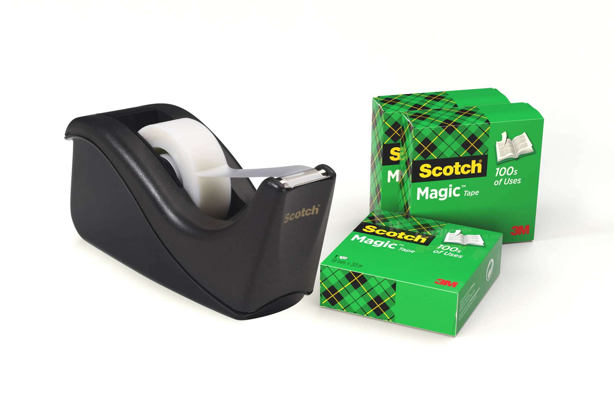 3MC60-000 3M Scotch C60 Klebeband-Abroller, 33 m x 19 mm, schwarz