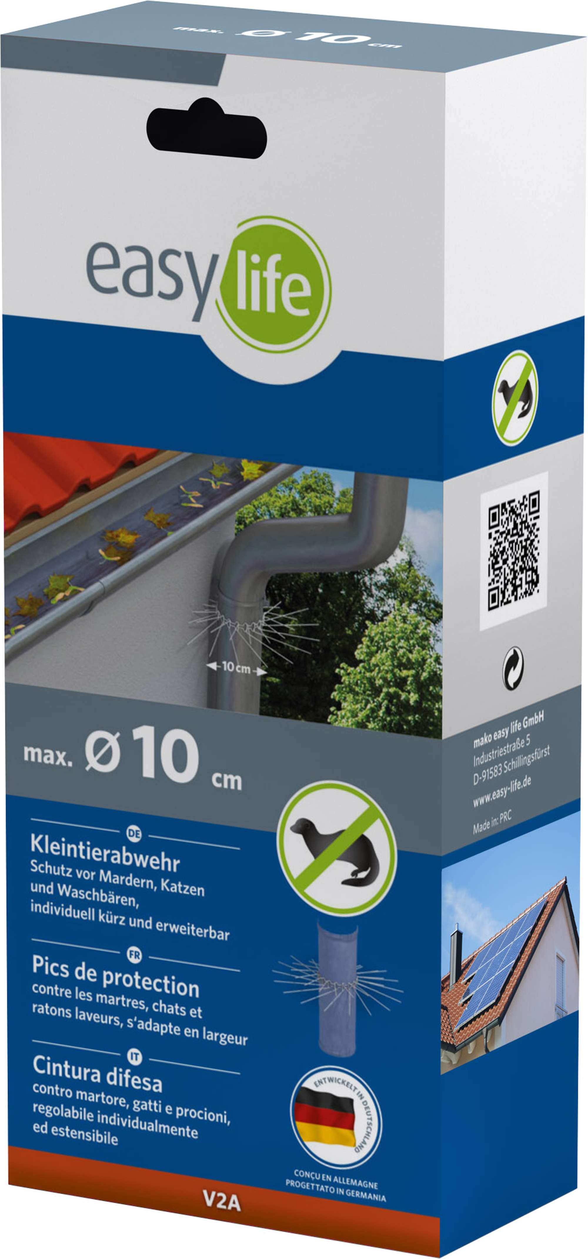 HS-Edelstahl-Marderschutz für Fallrohre bis 100mm