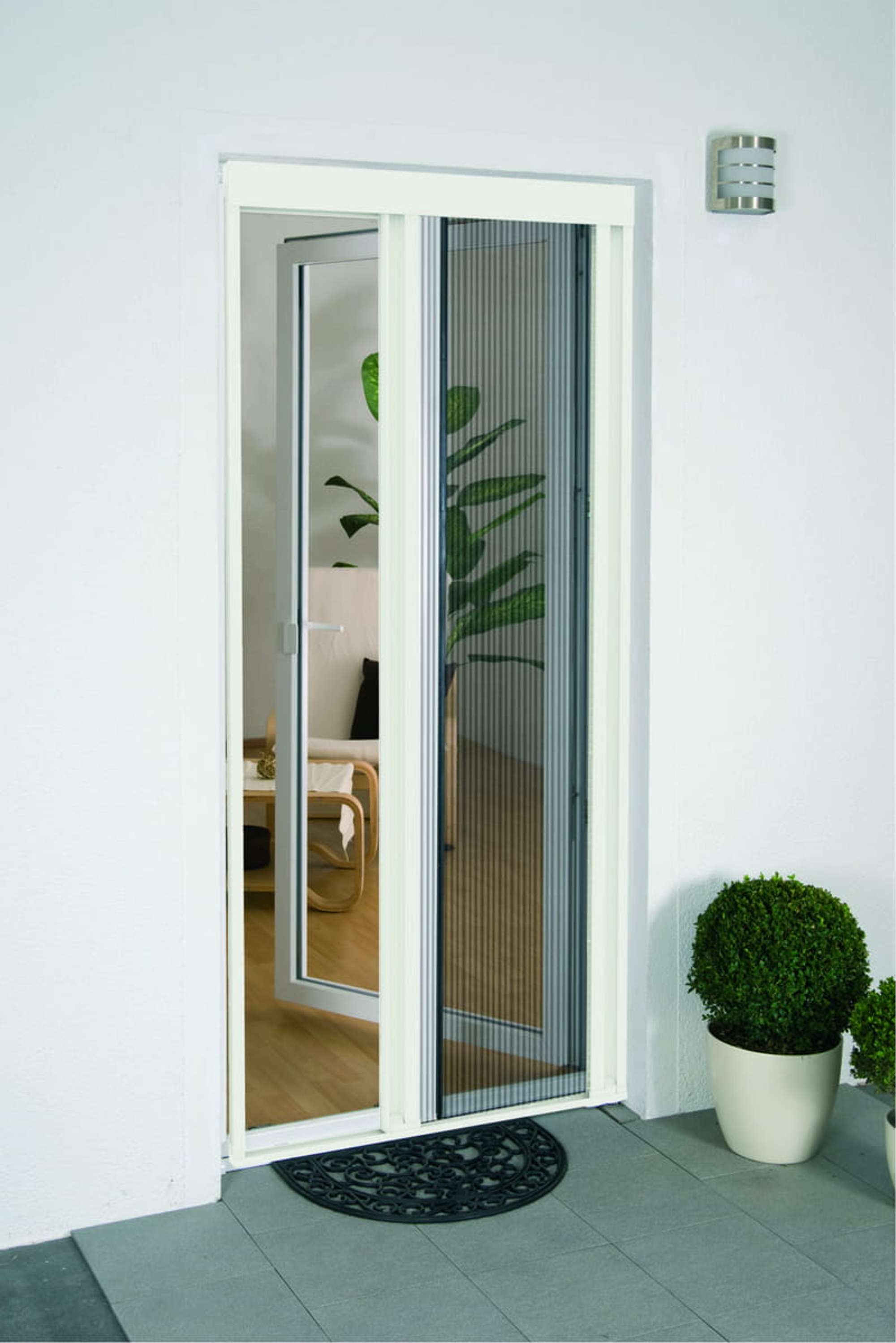 002-4100 IS-Alu-Plissee Tuer 120 x 240 cm weiss9076