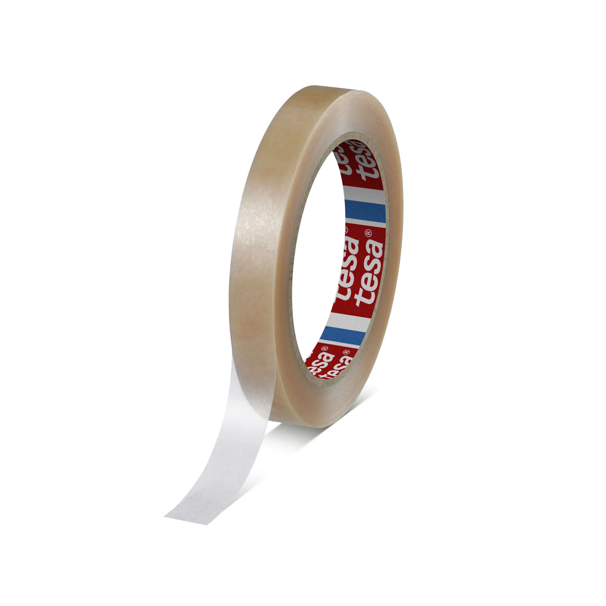tesa 4104 PVC Premium transparenter Packband-Klebefilm, 66 m x 19 mm, transparent