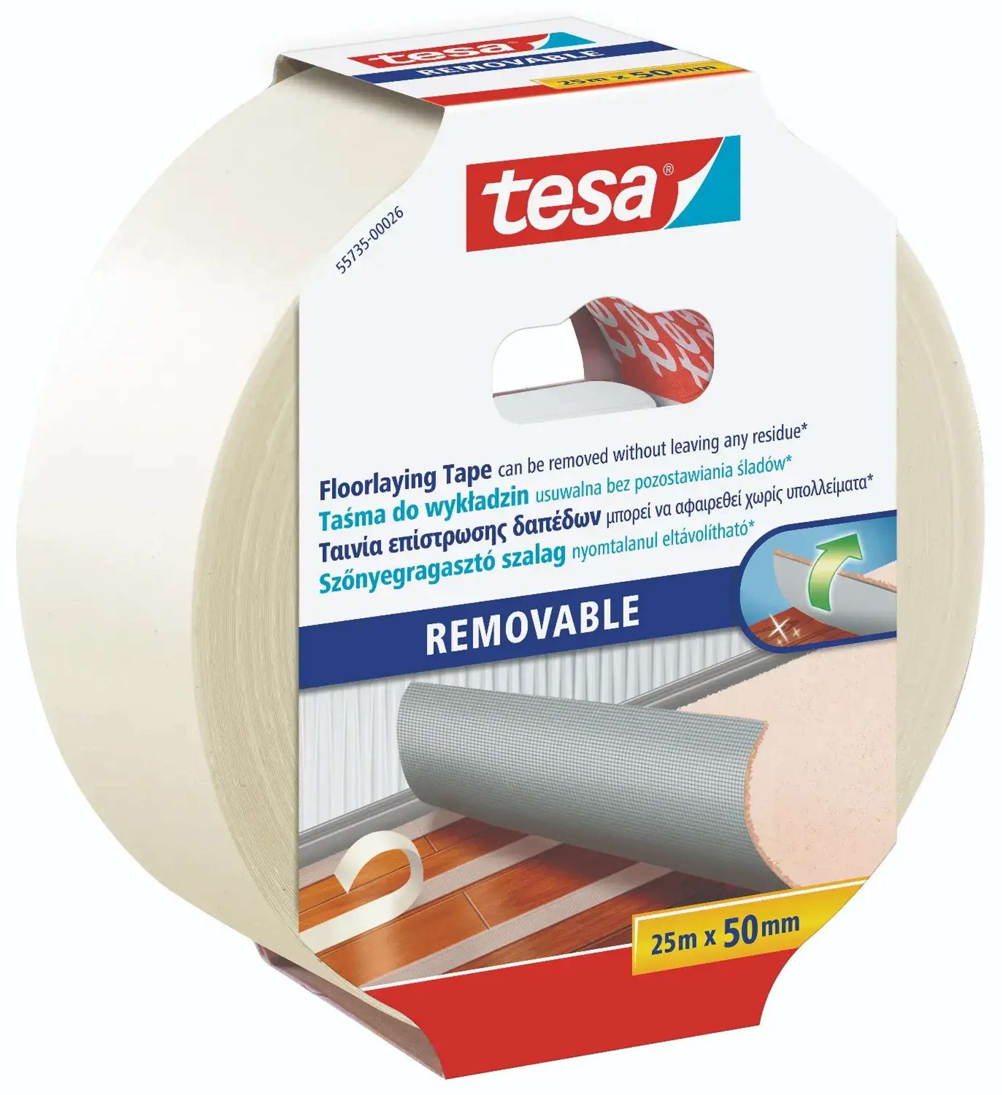 55735-000 tesa Verlegeband REMOVEABLE, 25 m x 50 mm