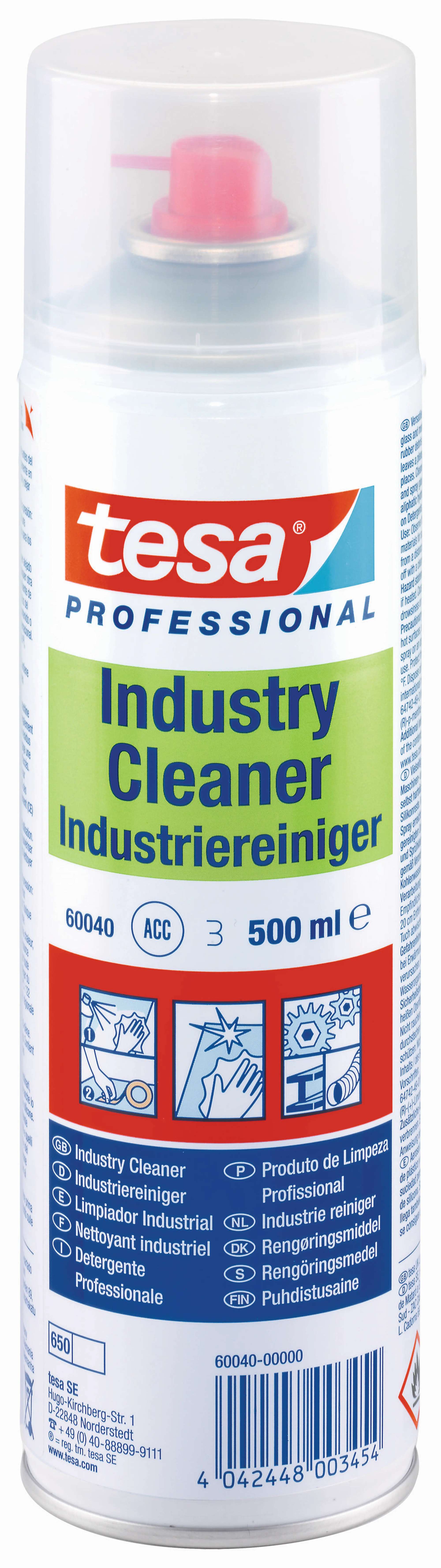 tesa 60040 Industriereiniger Spray, 500ml, 500 ml