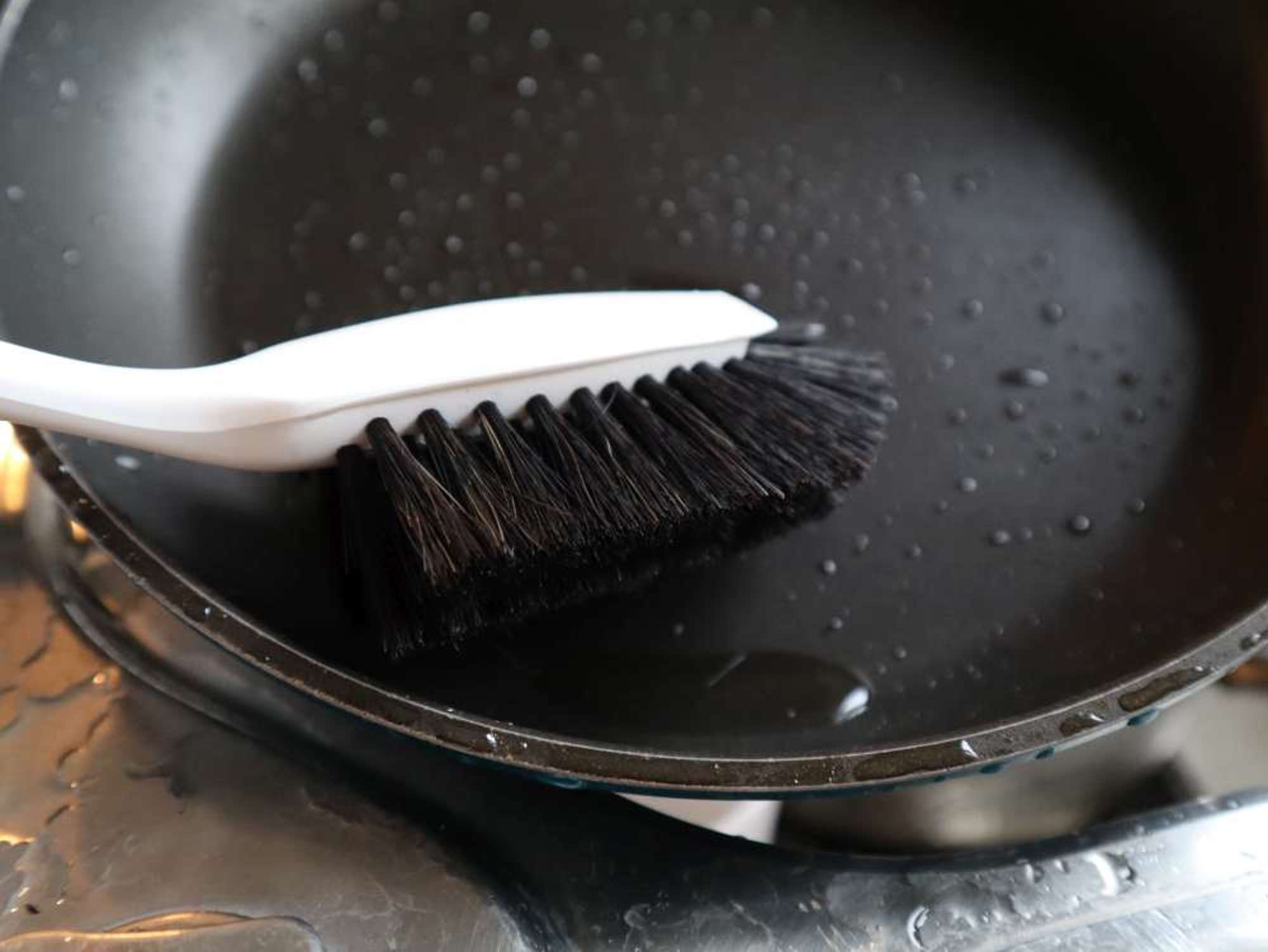 B1000-000 gws Spülbürste mit Schabkante, Rosshaar schwarz