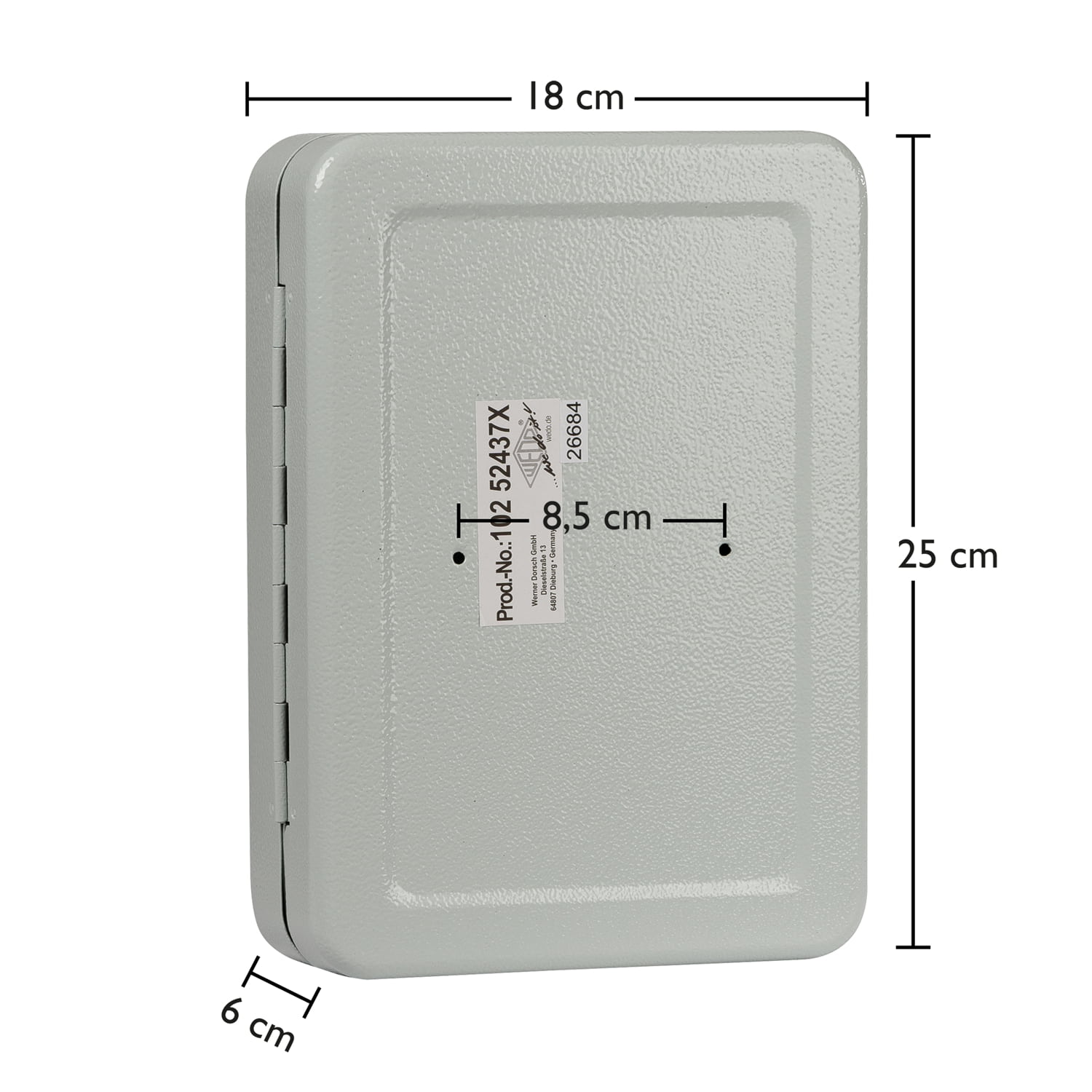WEDO Schlüsselschrank 24er, 18,0x6,0x25,0cm lgrau