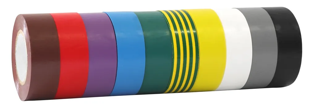 Gaffer-Tape 590 Weich-PVC-Isolierband, Zumbelband, 10 m x 19 mm, 10 Rollen Regenbogenpack