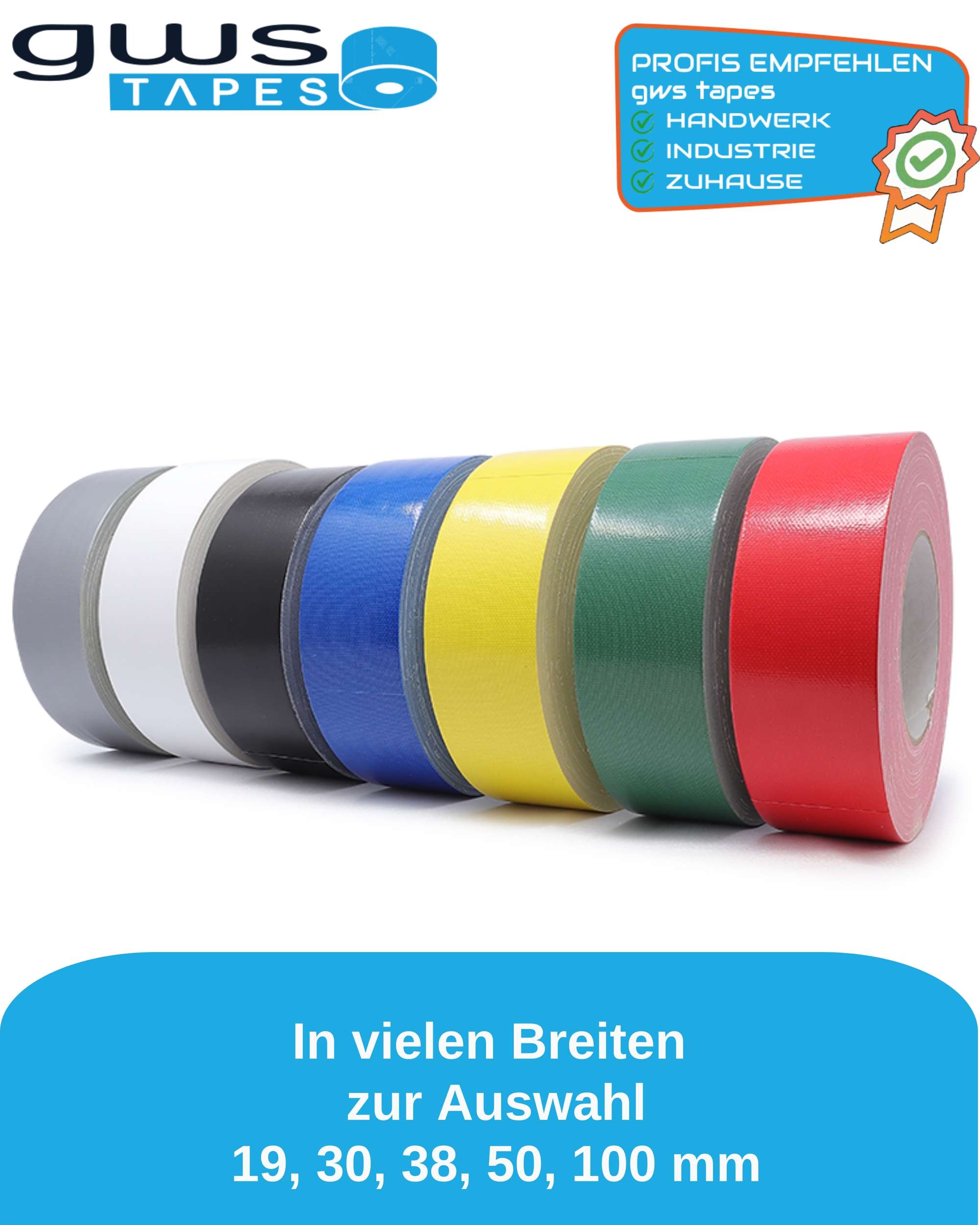 3997351-154 gws Panzertape 3997351 UV- bestaendig mit 80 Mesh- Gewebe, 50 m x 38 mm, gruen