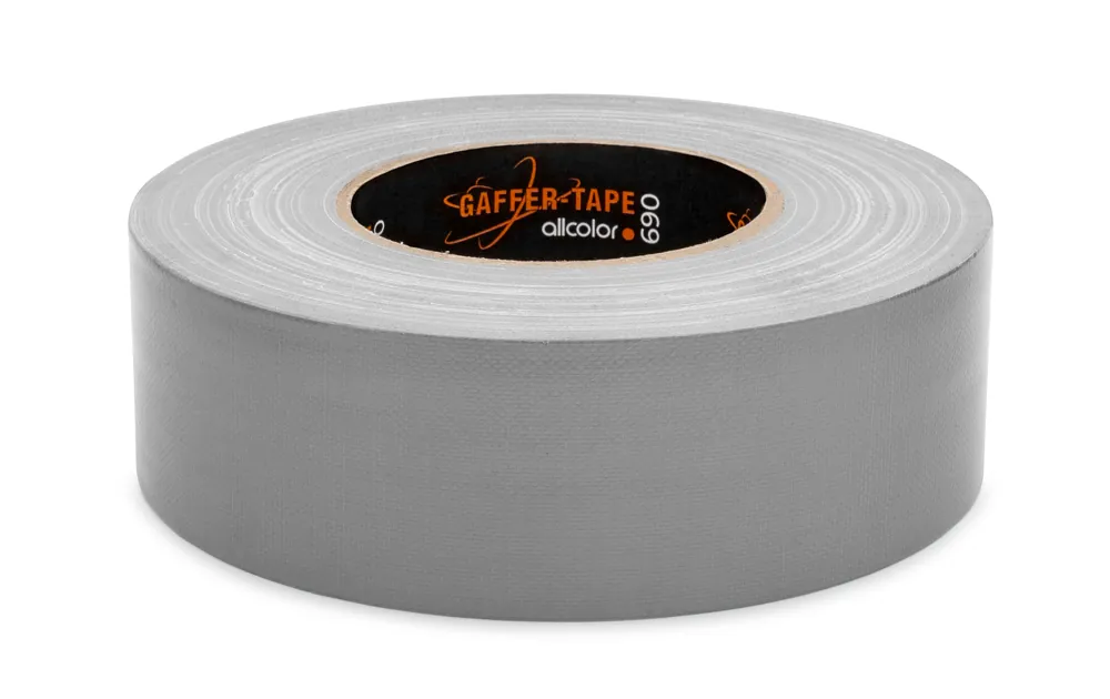 Gaffer-Tape 690 Gewebeklebeband, sehr hohe Anfangshaftung, 50 m x 75 mm, silber