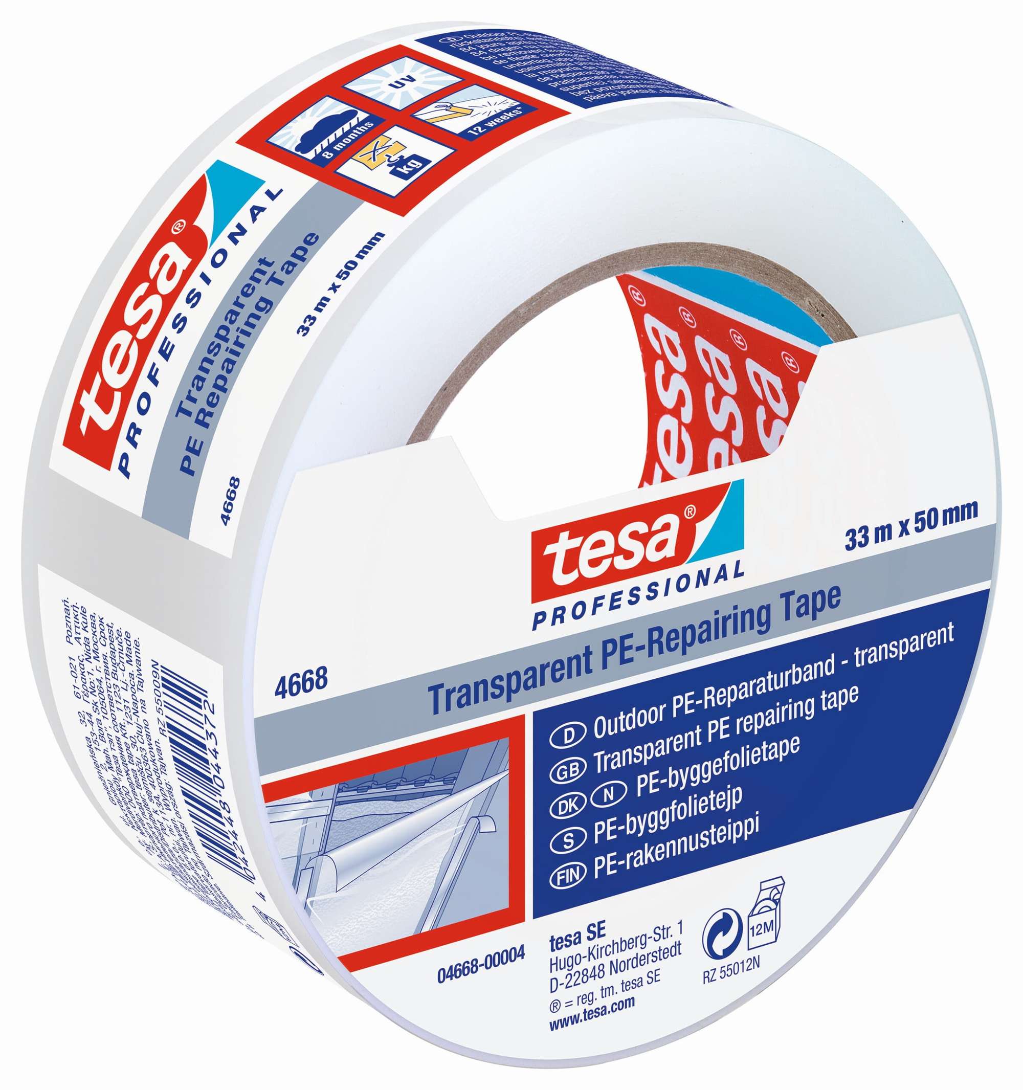 4668-PARENT tesaband 4668 MDPE Robustes, transparentes Reparaturband