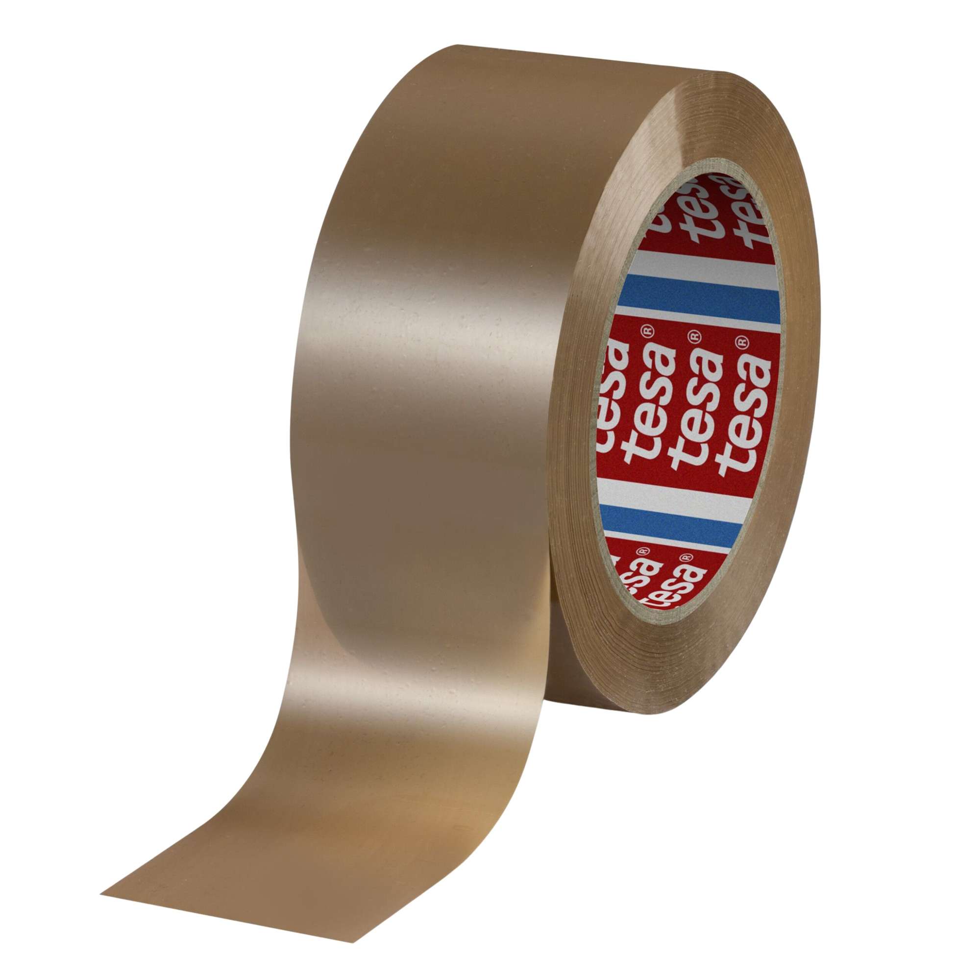 tesa 60418 Packband aus recyceltem Polyester, 1500 m x 50 mm, braun