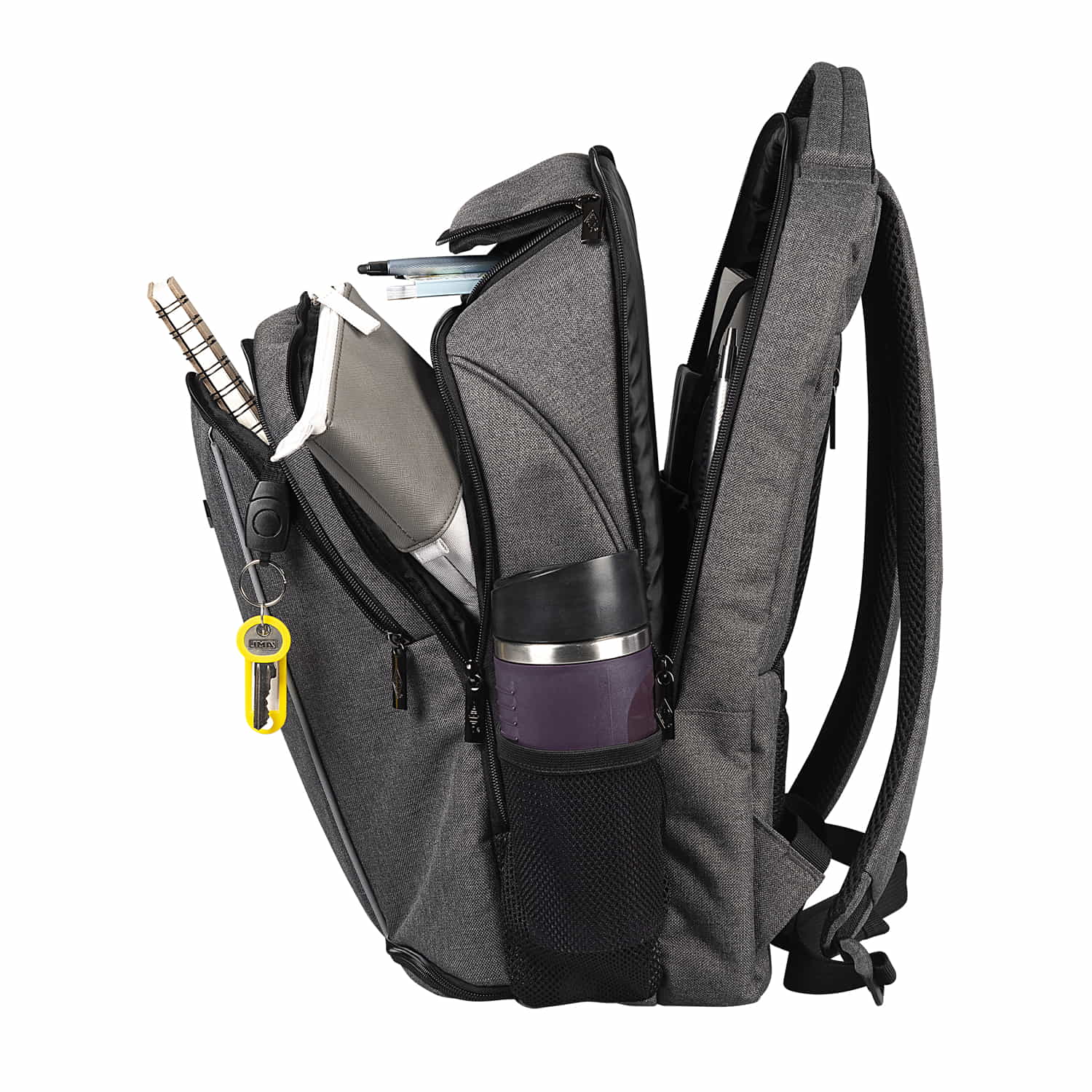 WEDO Rucksack College grau, mit Komfortausstattung