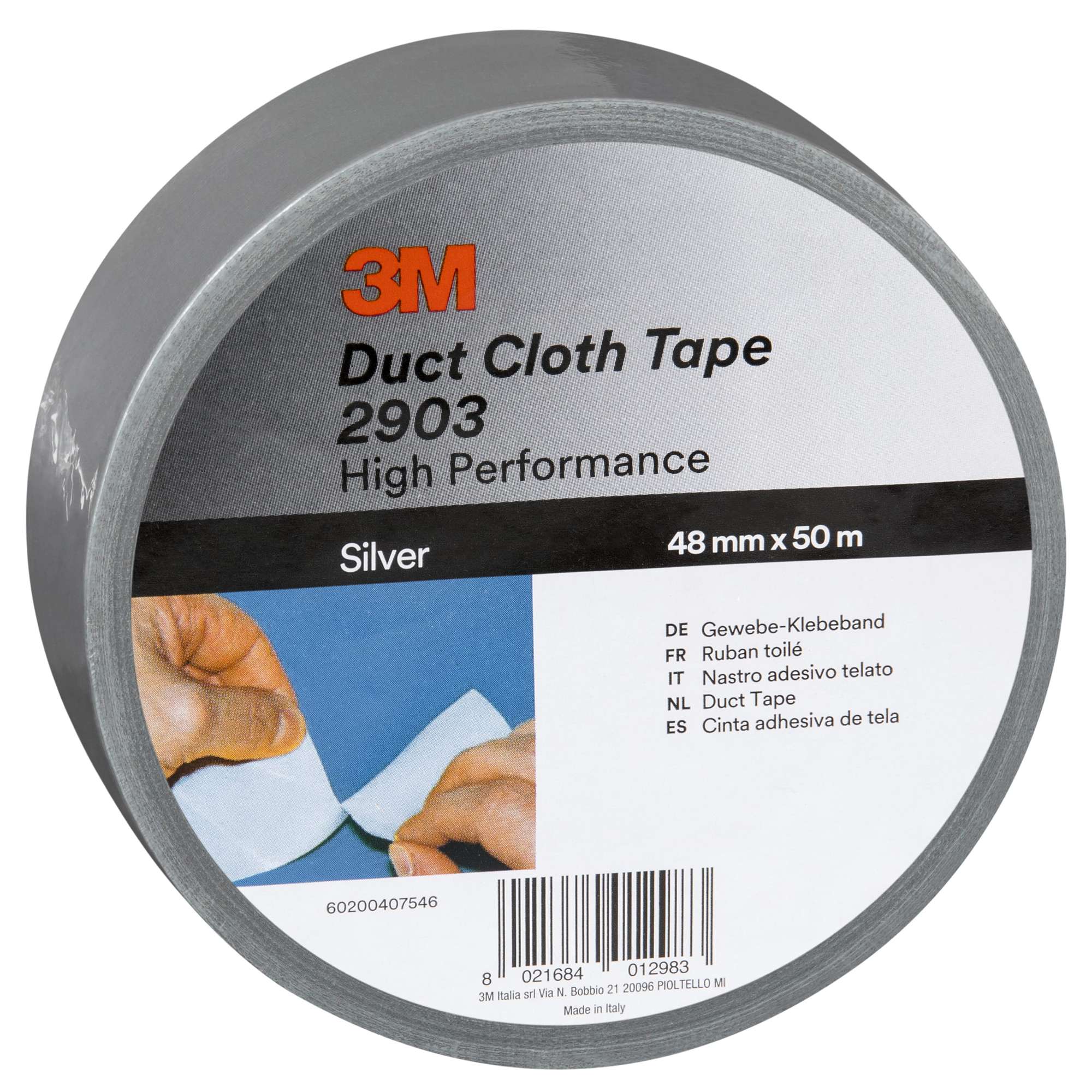 3M2903-001 3M 2903 Universelles Gewebeklebeband, 50 m x 48 mm, silber