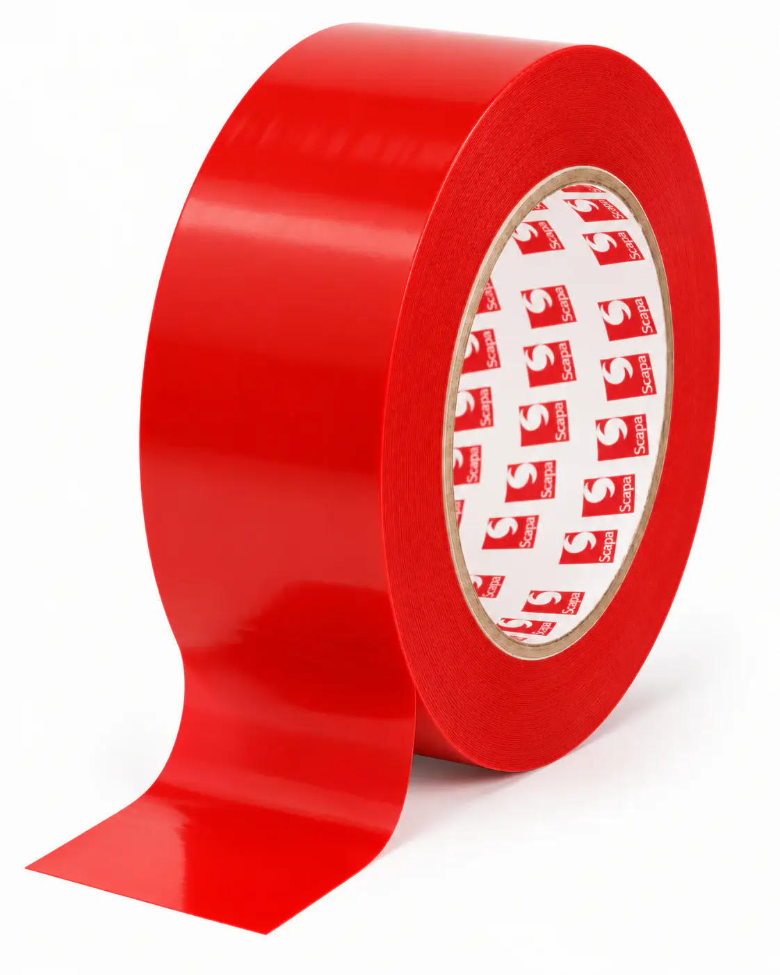 Scapa UVX10 Entfernbares, UV‐beständiges PE‐Schutz-Klebeband, 50 mm x 55 m, rot/schwarz