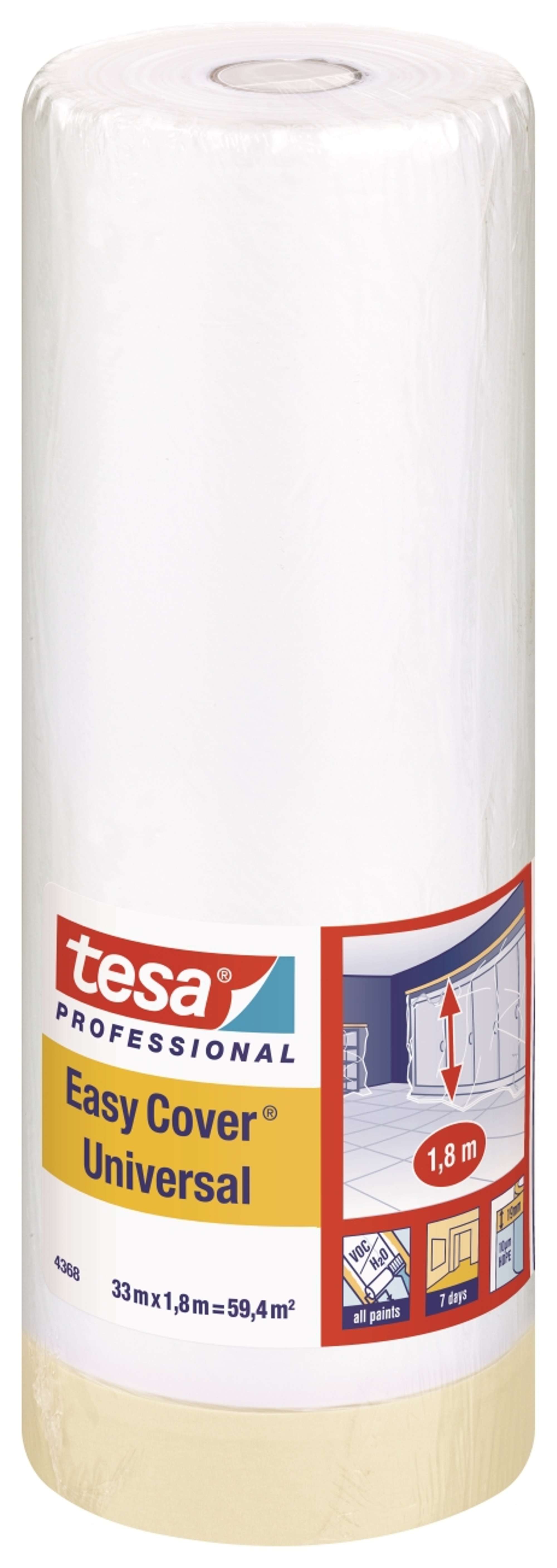 4368-005 tesa Professional 4368 Easy Cover Universal Folie, 33 m x 1800 mm, transparent