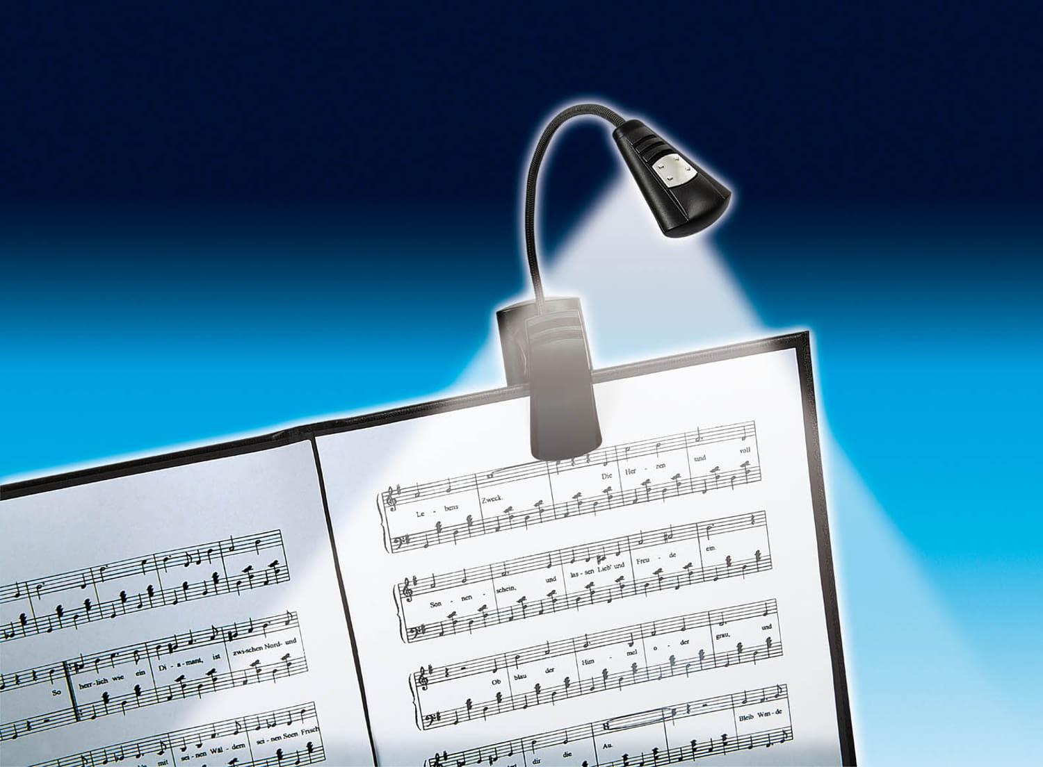 WEDO Leselampe mobil sw, LED mit Batterien