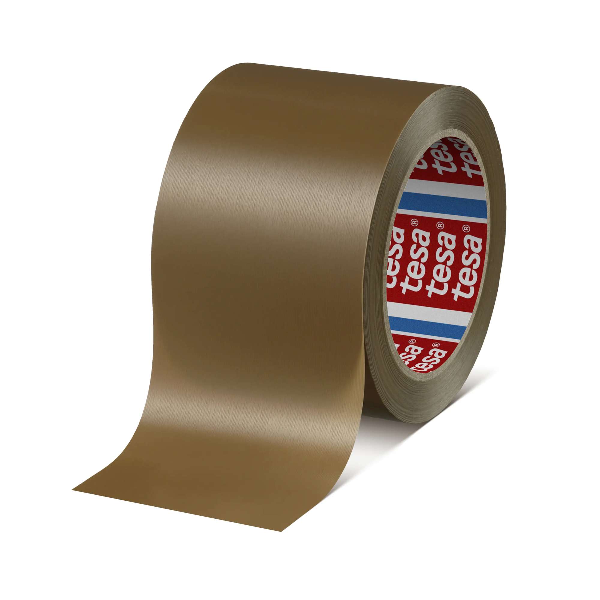 4100-003 tesa 4100 gepraegtes Premium PVC Packband, 66 m x 75 mm, braun