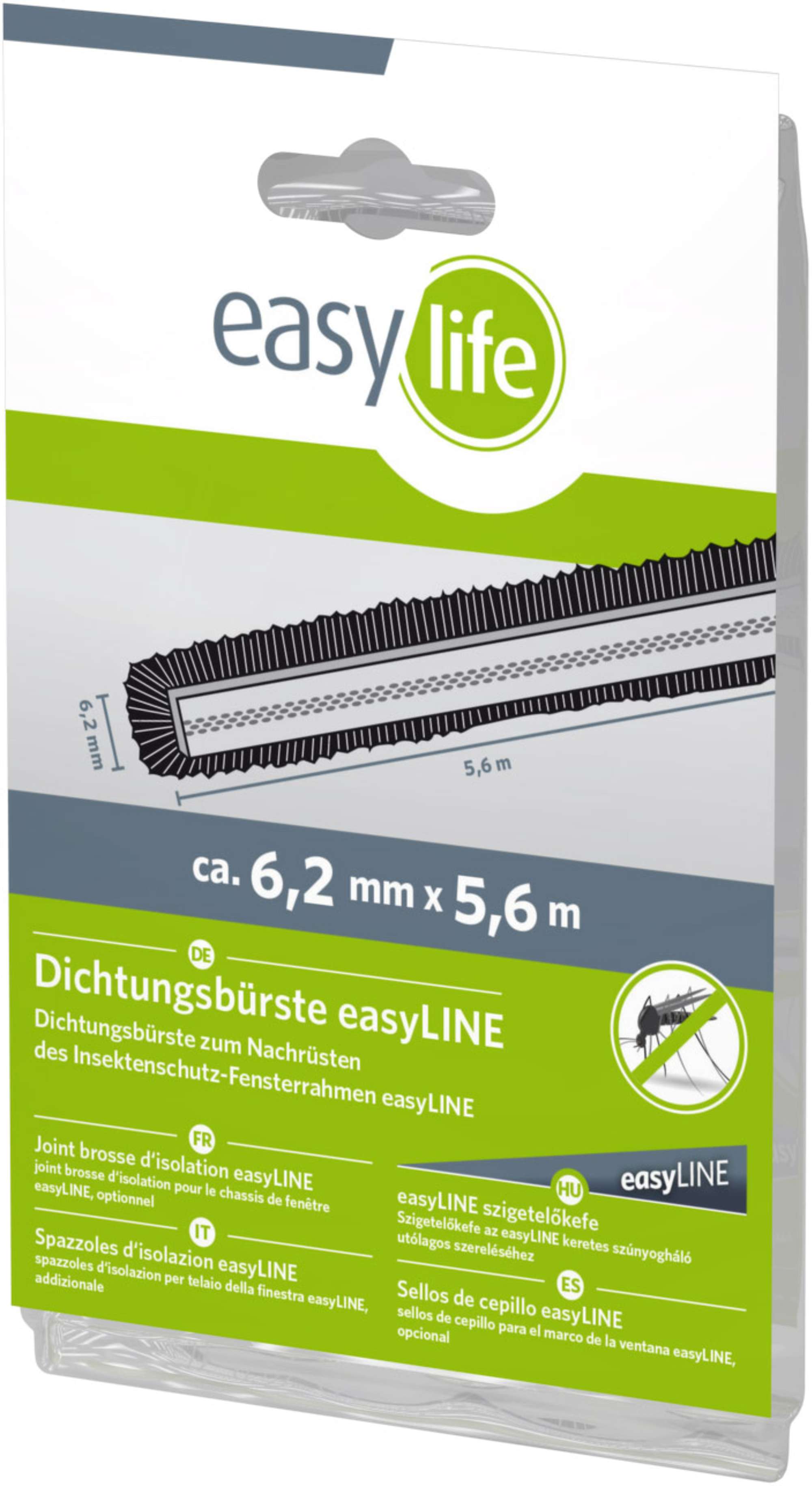 easylife IS-Dichtungsbürste easyLINE, 5,6 m, anthrazit