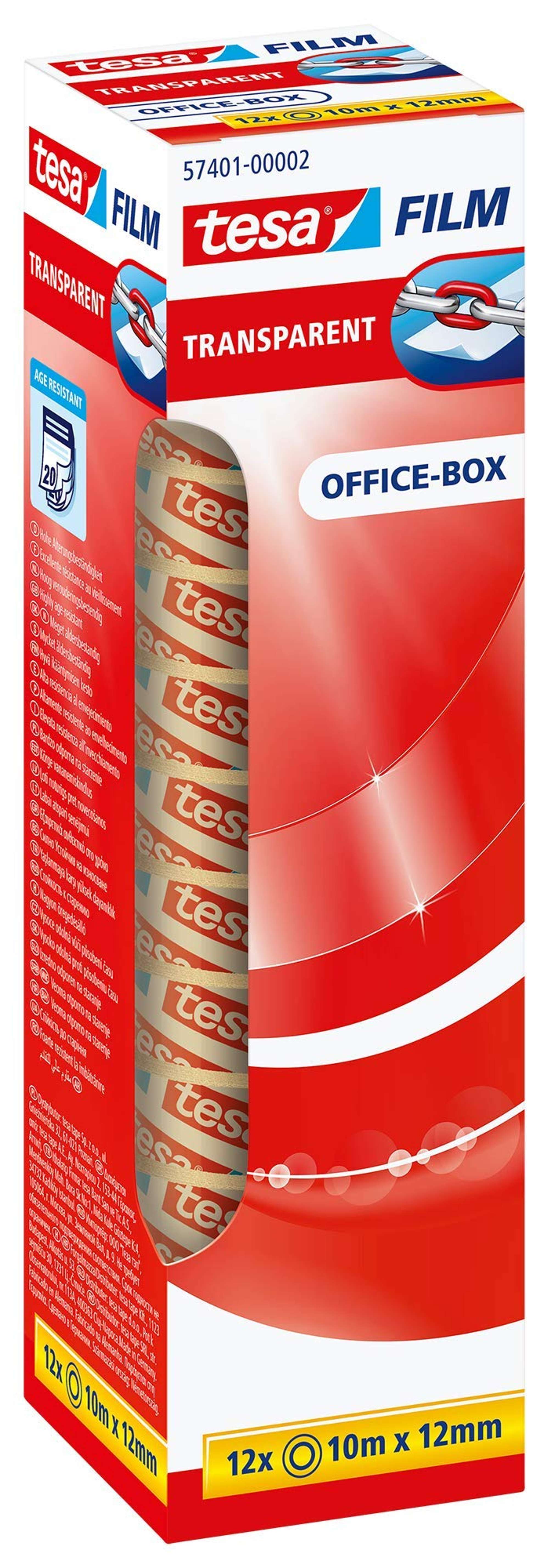 57401-000 tesafilm transparent, Office-Box, 10 m x 12 mm, 12 Rollen