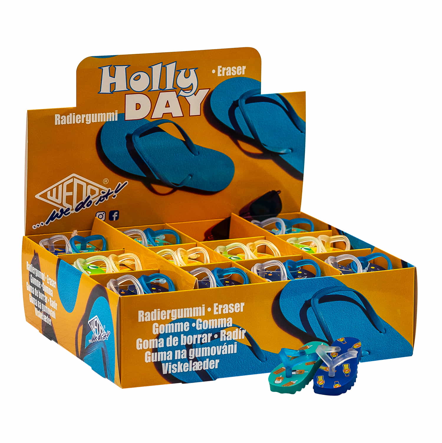 WEDO Radierer Flip Flop f.sortiert, paarweise