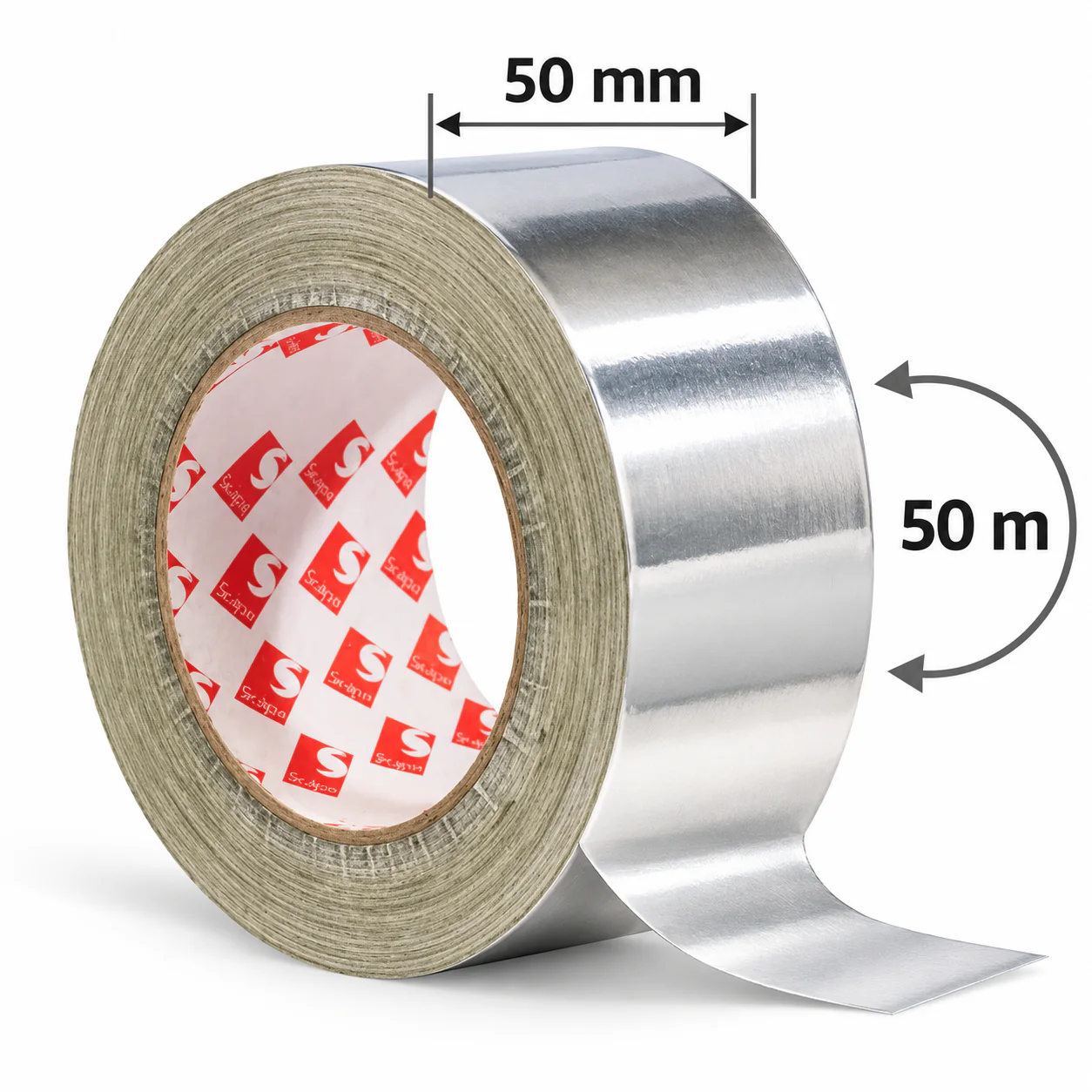 Scapa CW30 Leistungsstarkes, kältebeständiges Aluminiumklebeband , 50 mm x 50 m, metall