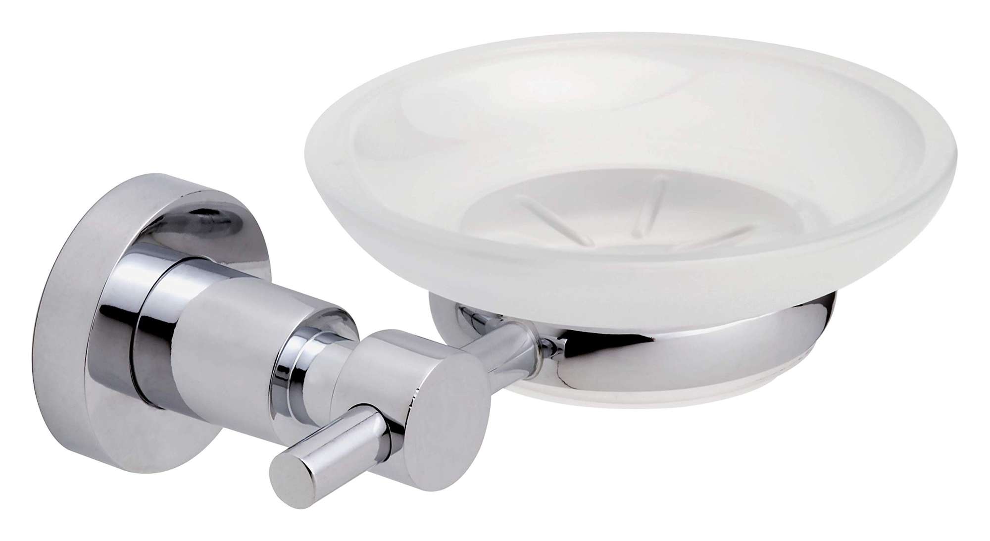 40282-000 tesa LOXX Seifenablage ohne Bohren, verchromt, satiniertes Glas