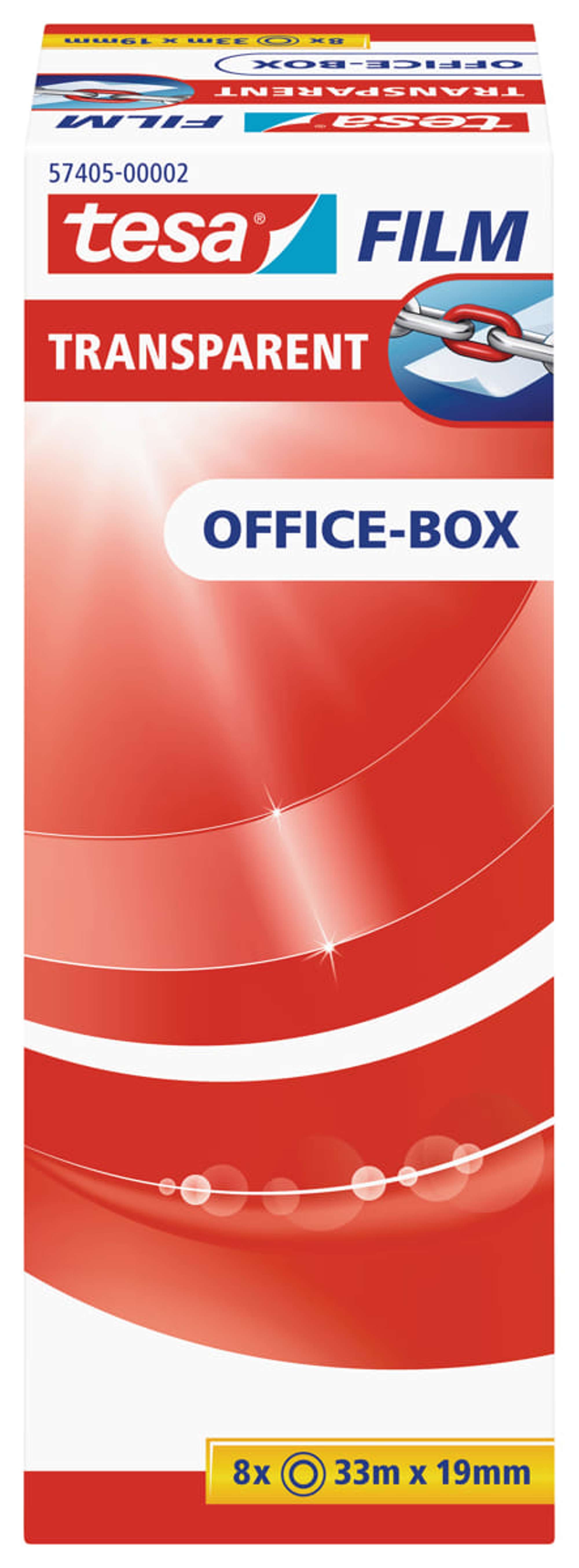 57405-000 tesafilm transparent, Office-Box, 33 m x 19 mm, 8 Rollen