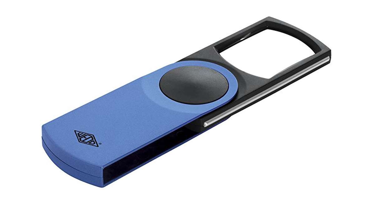 WEDO Lupe eckig beleuchtet bl, incl. Batterien Swing it lose