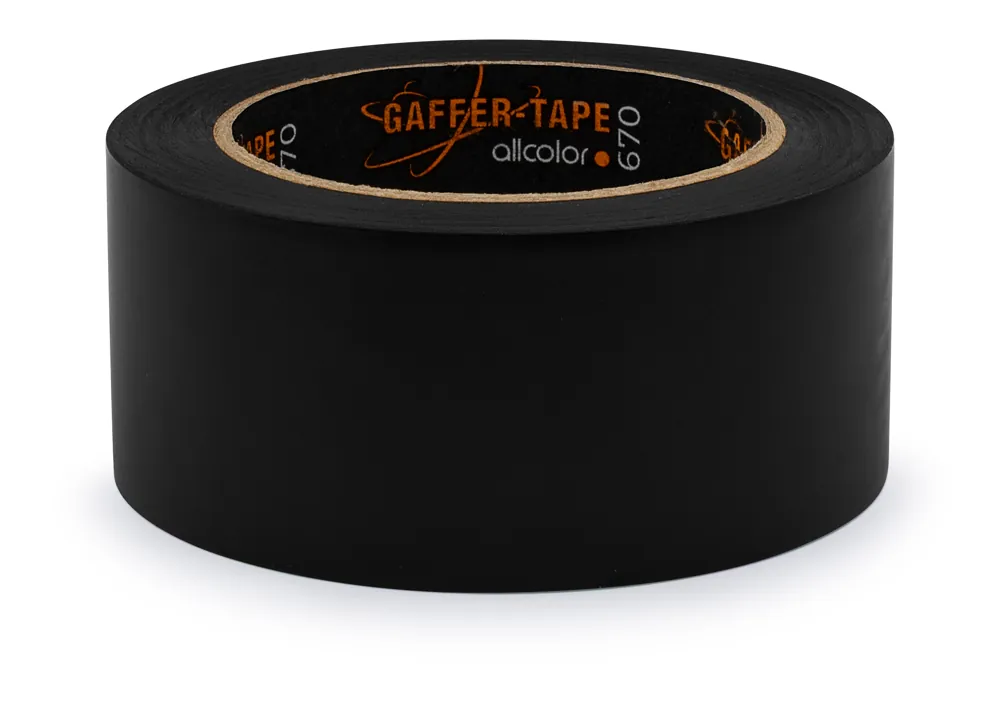 Gaffer-Tape 670 Tanzbodenband PVC Klebeband, 33 m x 100 mm, schwarz