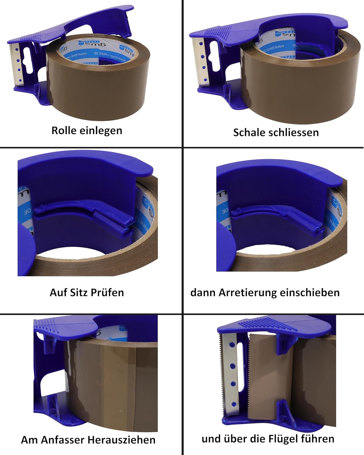 405060S-000 gws Büro-Home-Abroller, Handabroller für Packband