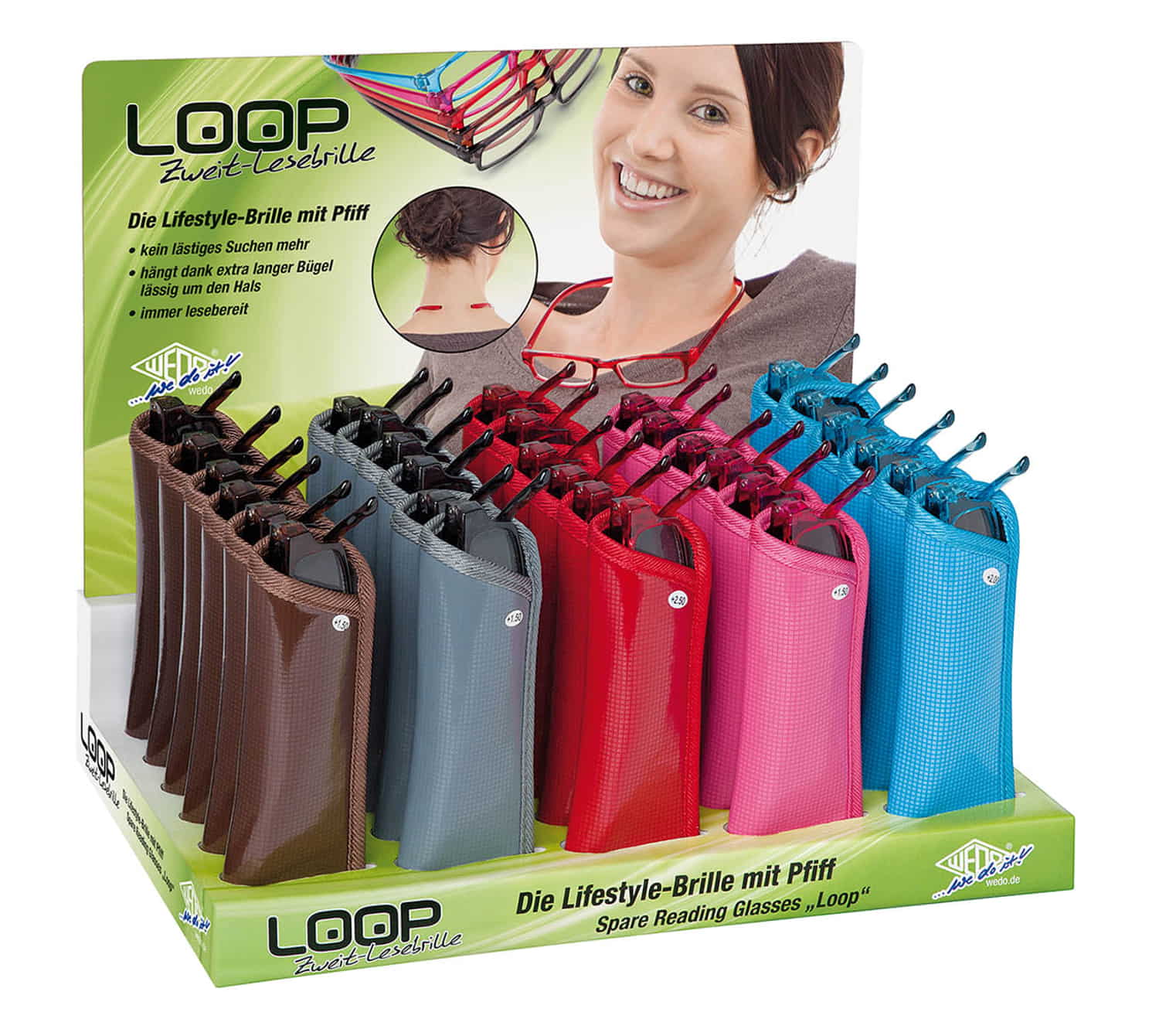 WEDO Lesebrille 30er Display LOOP, f.sortiert