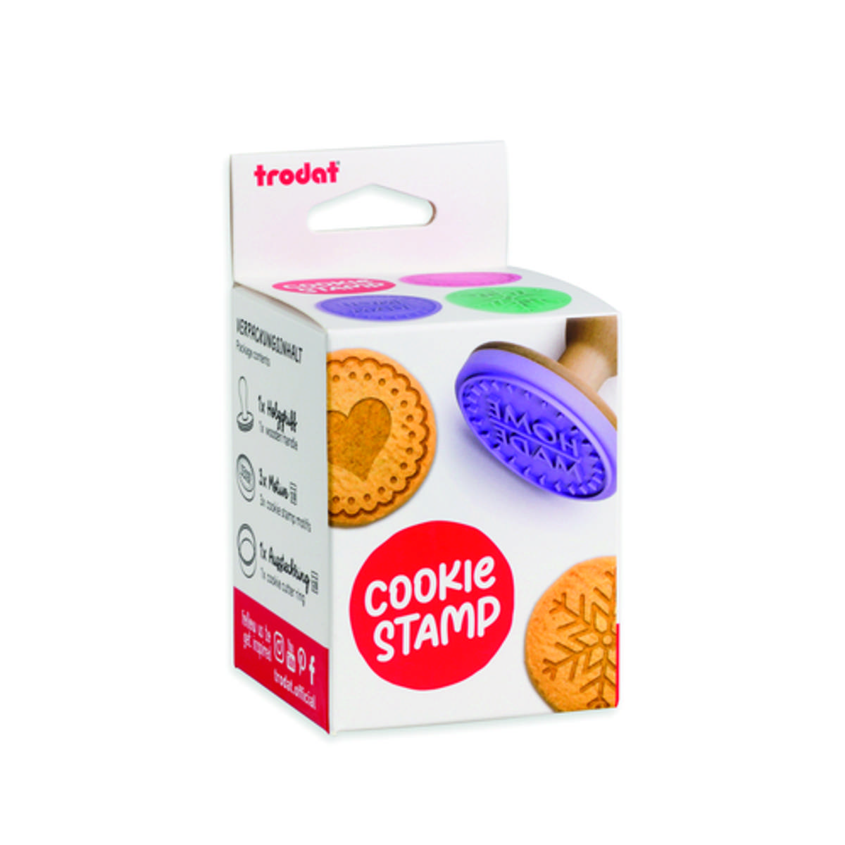 WEDO Trodat Keksstempel, mit 3 Motiven + Ausstecher