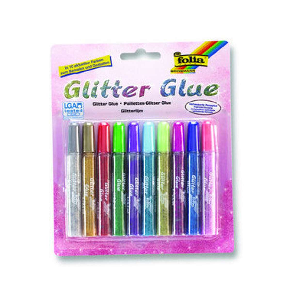 WEDO Klebestift Glitter Glue, 10er Set
