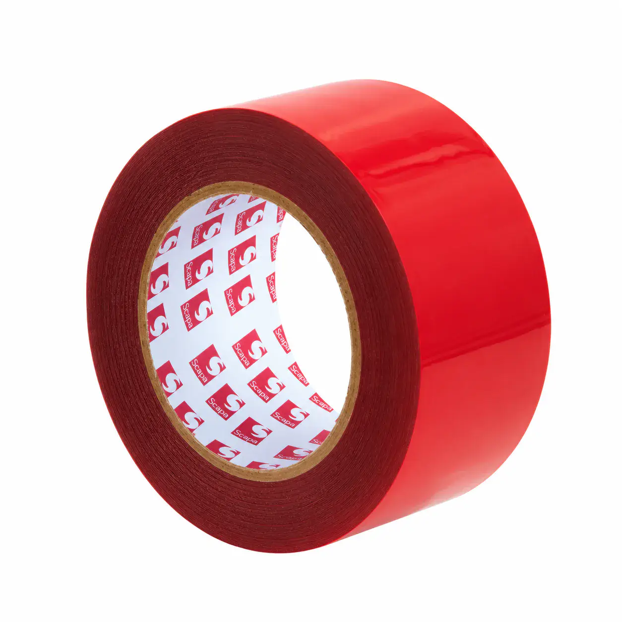 Scapa UVX10 Entfernbares, UV‐beständiges PE‐Schutz-Klebeband, 50 mm x 55 m, rot/schwarz