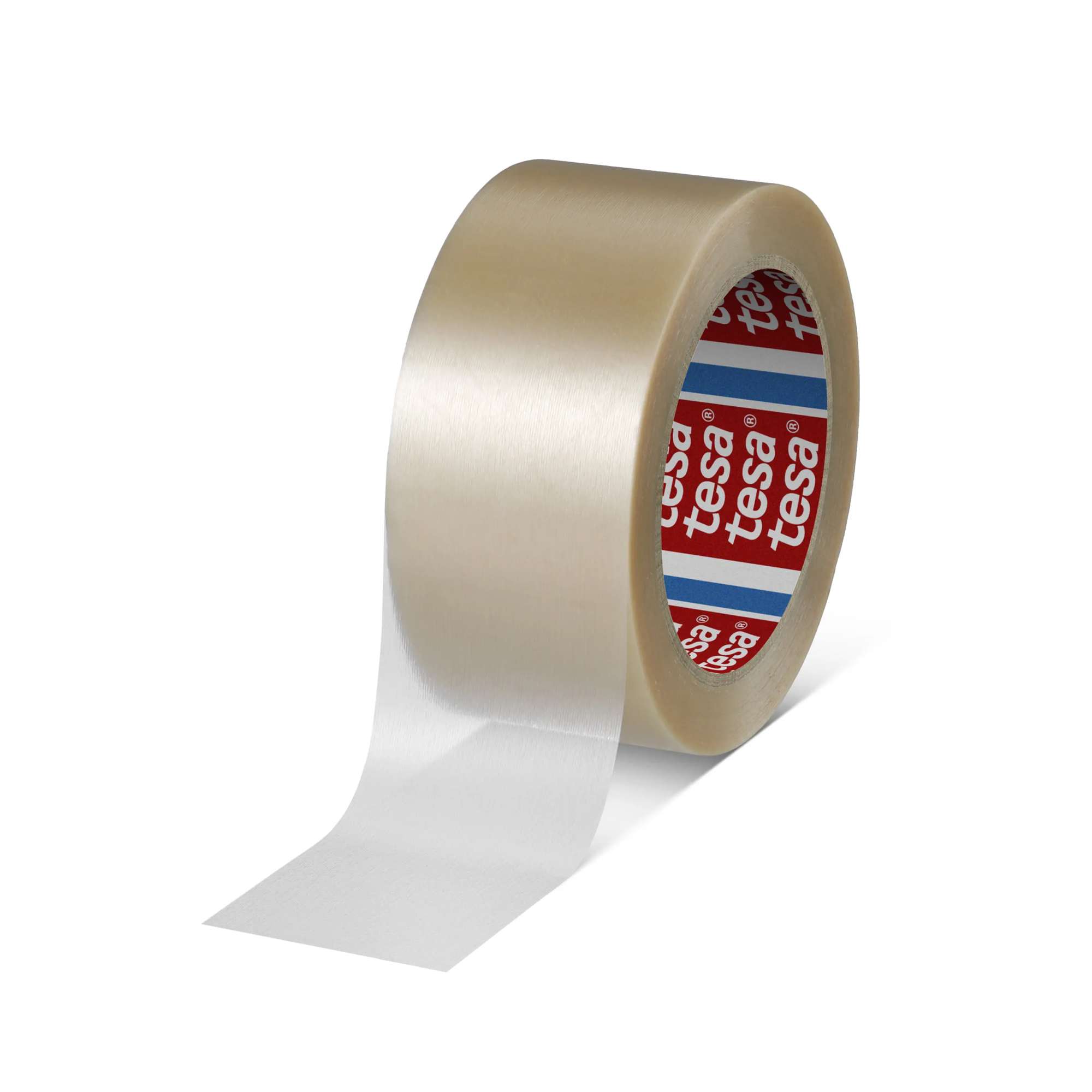 tesa 4100 geprägtes Premium PVC Packband, 66 m x 50 mm, transparent