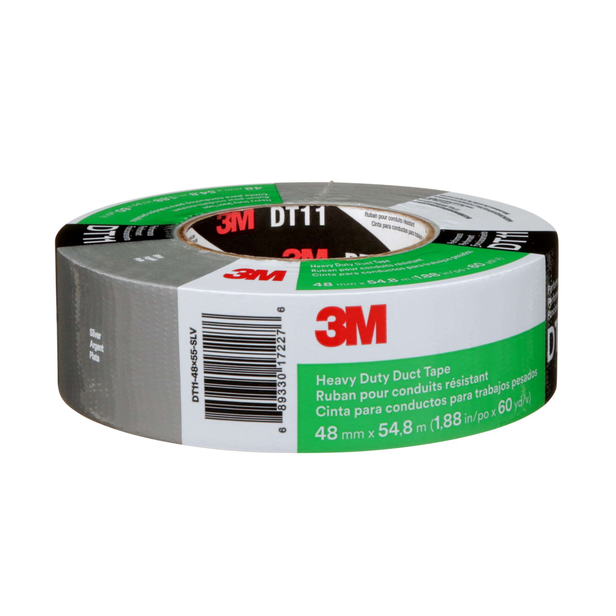 3M DT11 Schwerlast-Gewebeband, 55 m x 48 mm, silber