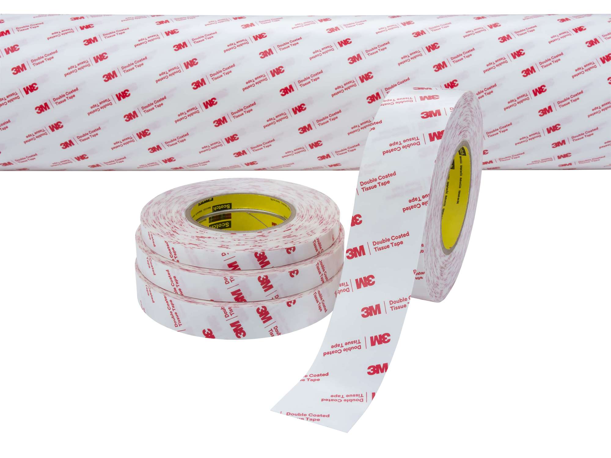 3M 56212 doppelseitiges papiervliesband, 50 m x 19 mm, transparent