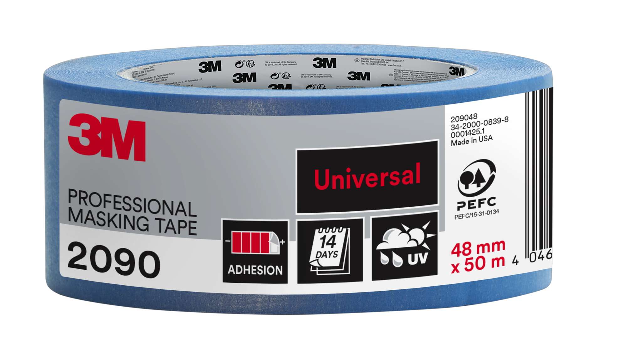 3M2090-004 3M 2090 Malerabdeckband, 50 m x 48 mm, blau