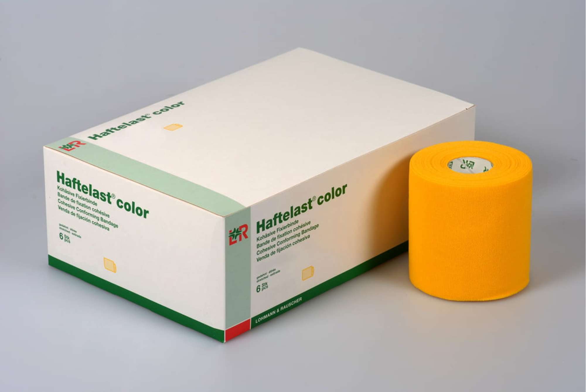 30833-000 Haftelast Kohaesive Fixierbinde, 4 m x 4 cm, gelb