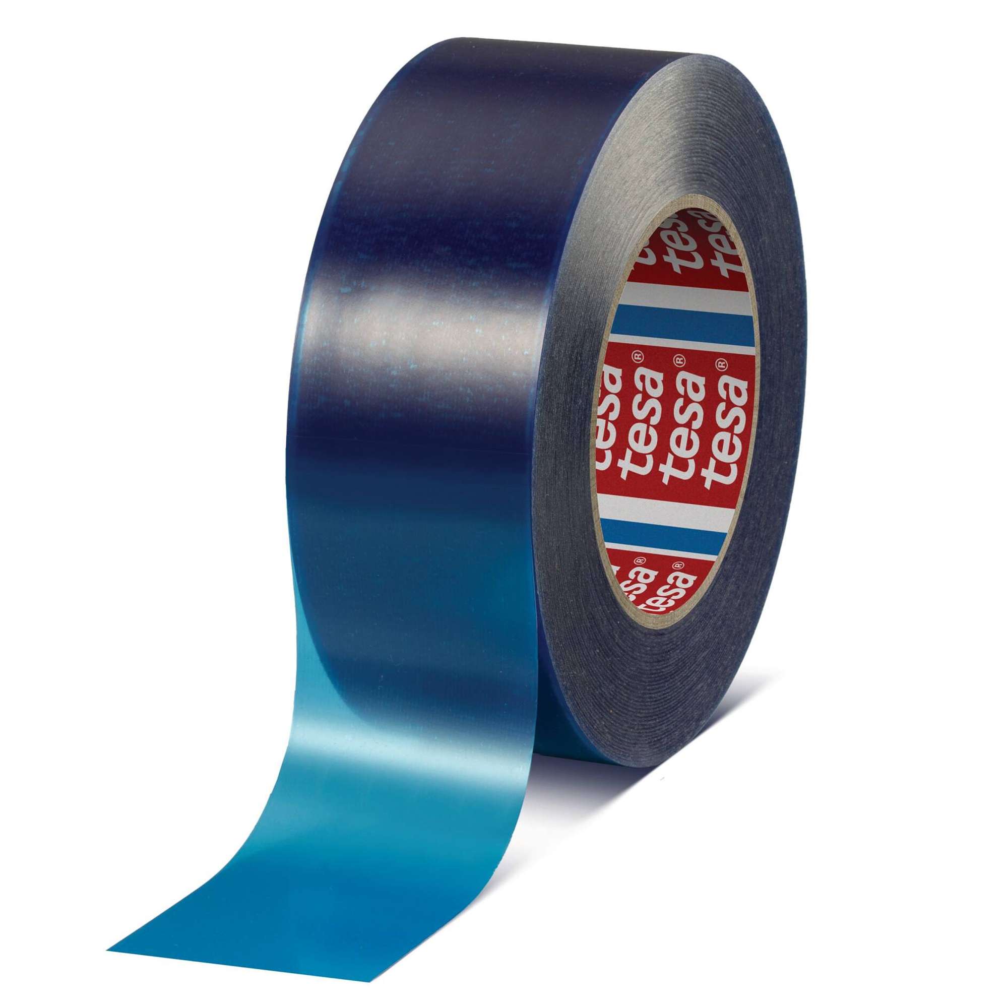 tesa 64250 Strapping Transportsicherungsband, 66 m x 50 mm, blau/transluzent