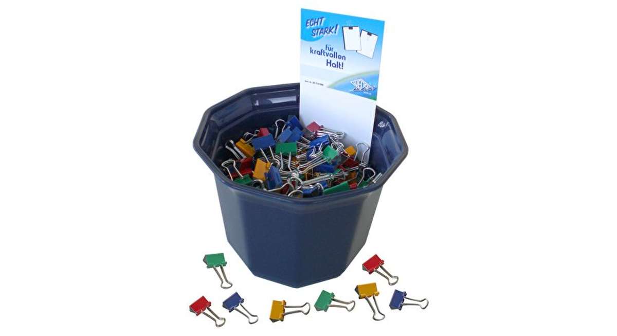 WEDO Klemmer Foldback 19mm fbg, 288er Display f.sort