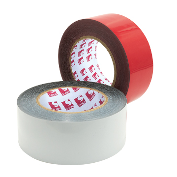 Scapa UVX10 Entfernbares, UV‐beständiges PE‐Schutz-Klebeband, 50 mm x 55 m, rot/schwarz