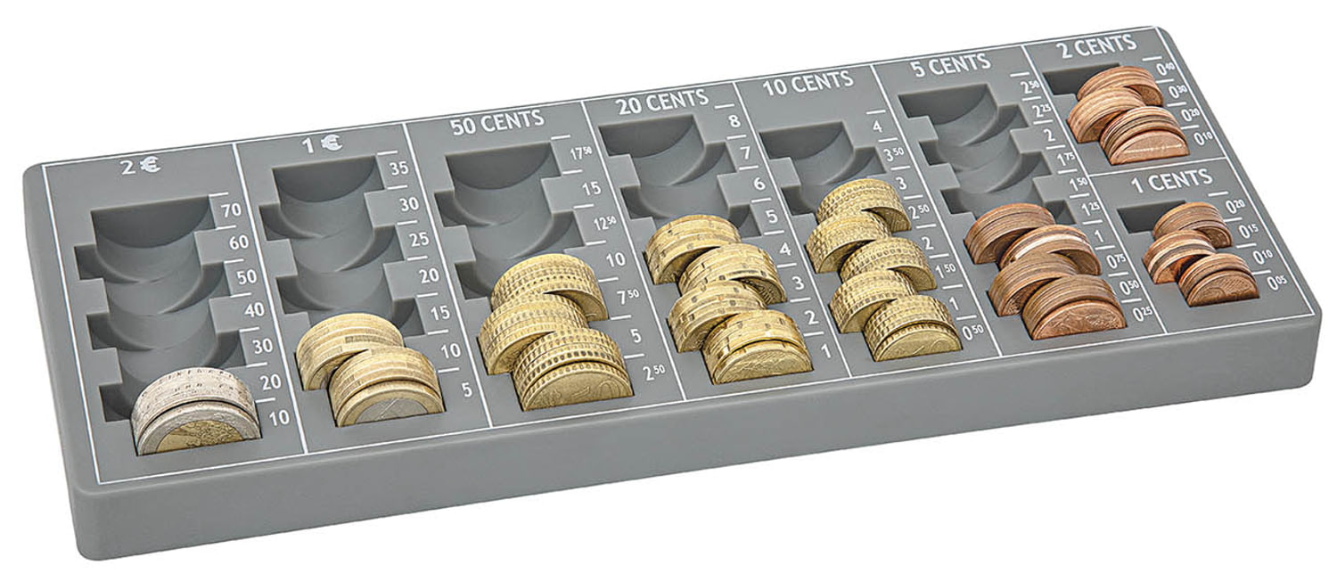 WEDO Geld Zähleinsatz grau, 274x109x19mm für Standard