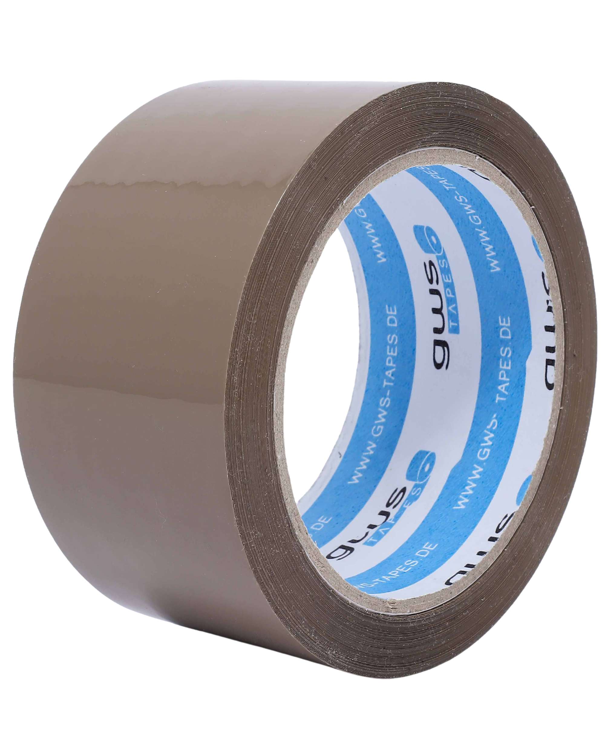 42820S6-001 gws Verpackungsklebeband-Set, 66 m x 50 mm, Mini-Abroller + 6 Rollen braun