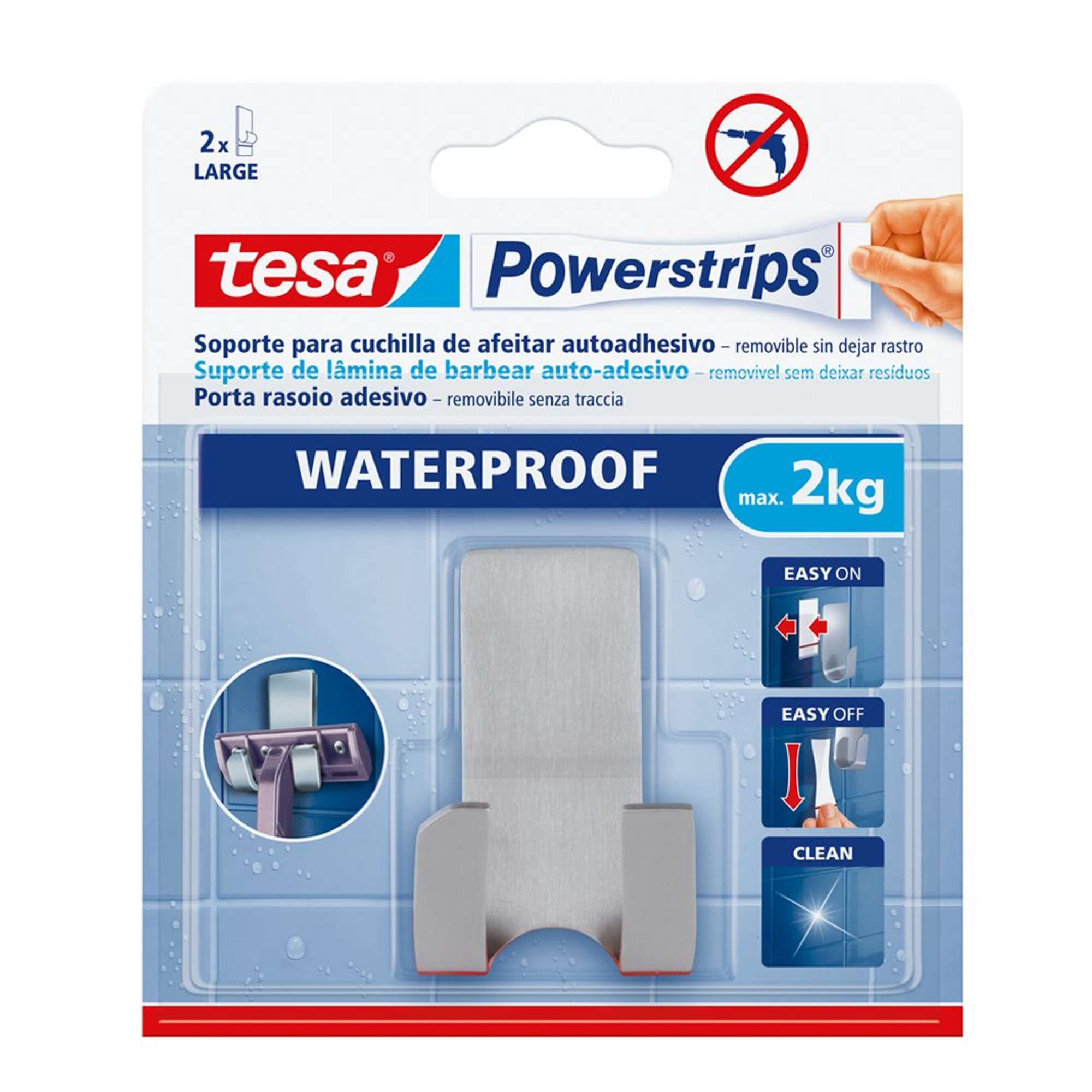 tesa Powerstrips Waterproof Rasiererhalter