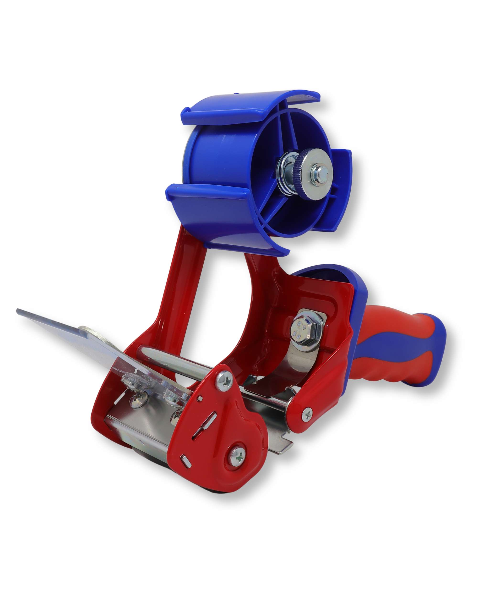 416400-000 gws Packband Industrie Abroller in Rot-Blau, qualitativer Paketbandroller, fuer Rollen bis 66 m x 50 mm